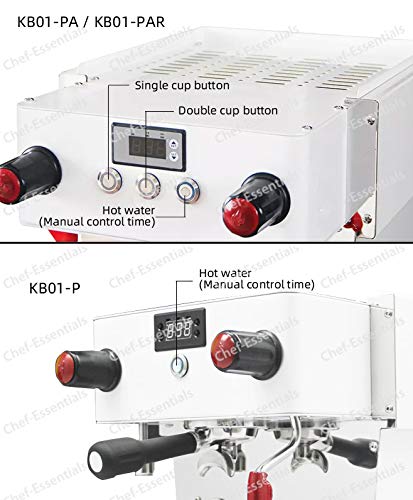 KB01-PA Commercial Espresso Coffee Machine 110V - 9 Bar Professional Coffee Maker with Milk Frother Steam Wand for Venti Cups - Perfect for Cafes, Restaurants & Home Baristas