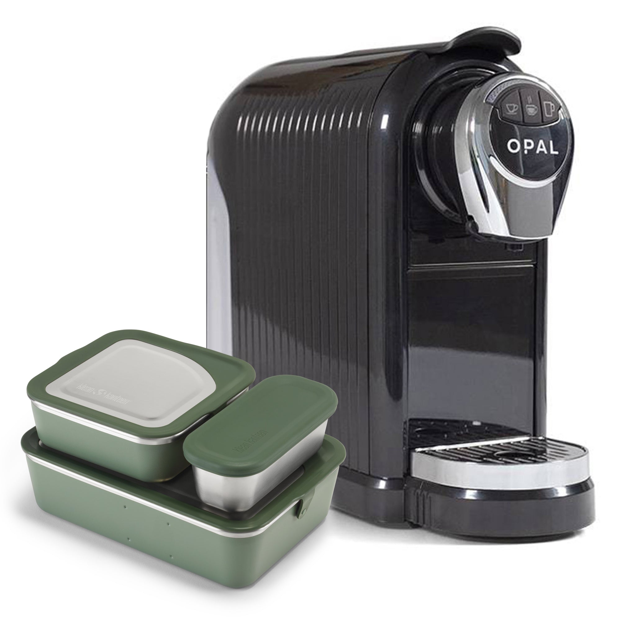 Premium OPAL Coffee Machine & Organic Rise Food Boxes Bundle - Perfect for Home, Office & Gifts - Brew Fresh Coffee & Enjoy Healthy Snacks Anywhere