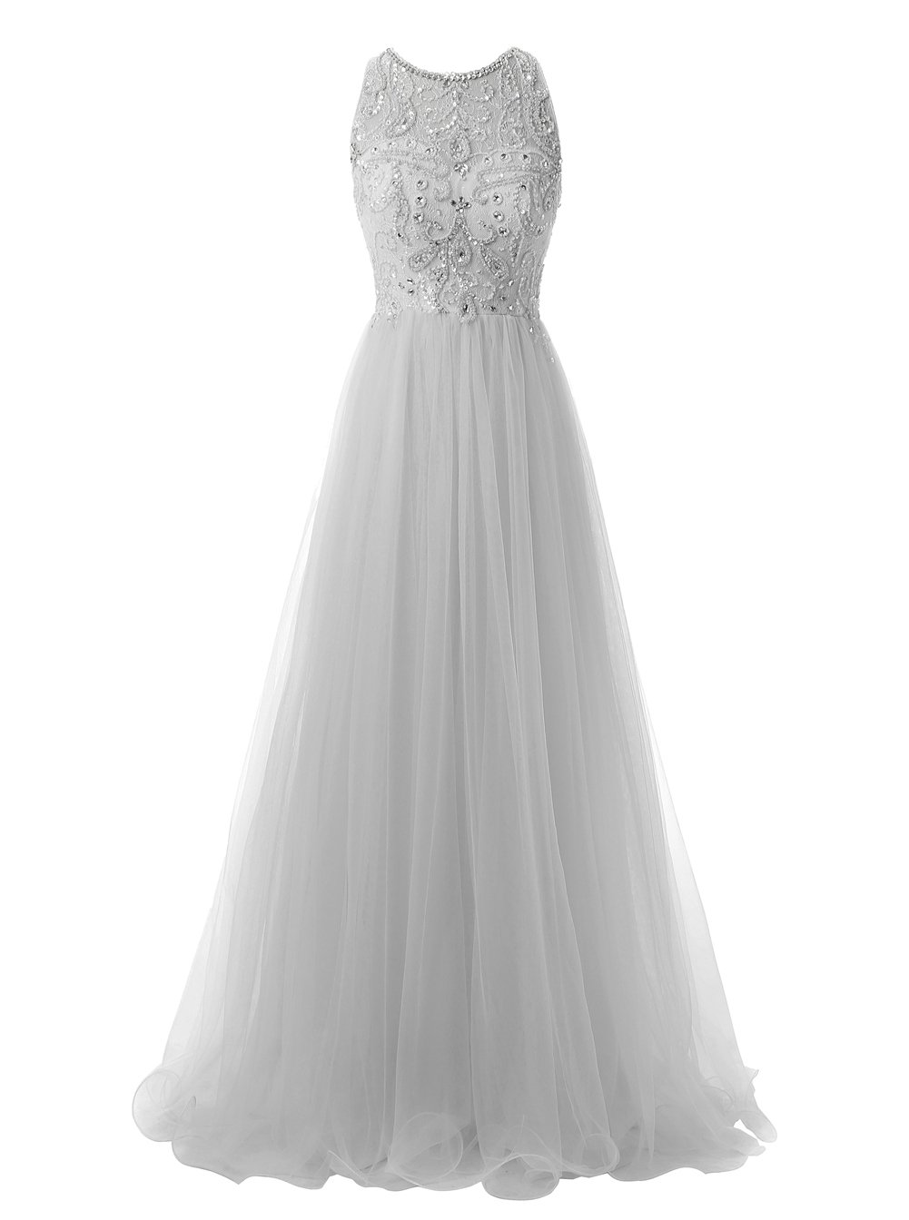 Elegant Tulle Beaded Prom Dresses for Women - Long Formal Evening Gown with Sparkling Details | Perfect for Homecoming, Ball, Wedding & Special Occasions