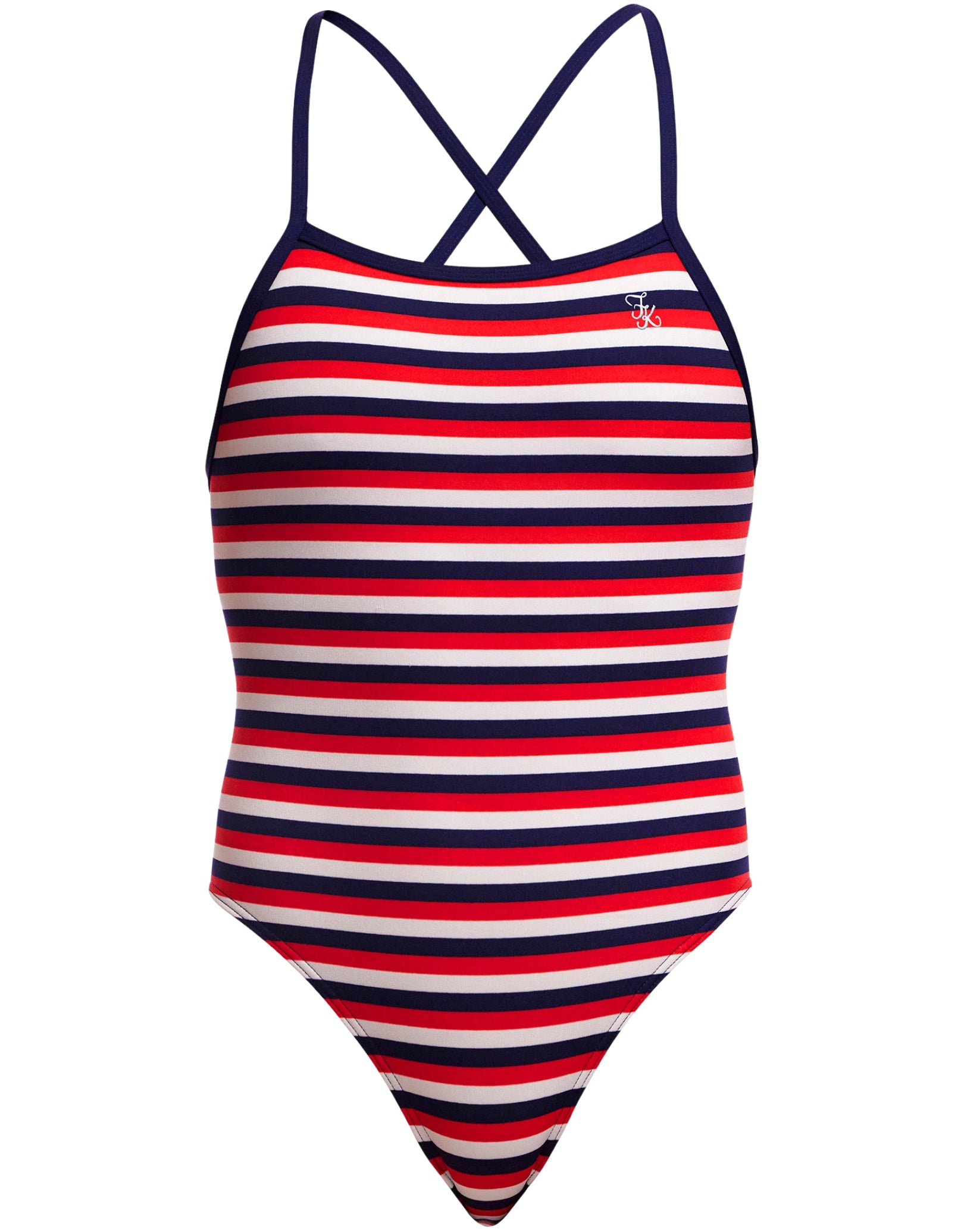 Riviera Tie Me Tight Swimsuit - Blue, White & Red Striped Bikini for Women | Beach Vacation, Pool Party & Summer Swimwear