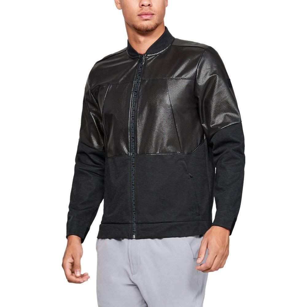 Under Armour Men's Unstoppable Swacket Bomber Jacket - Lightweight Water-Resistant Hybrid Sweater Jacket for Outdoor Activities & Casual Wear