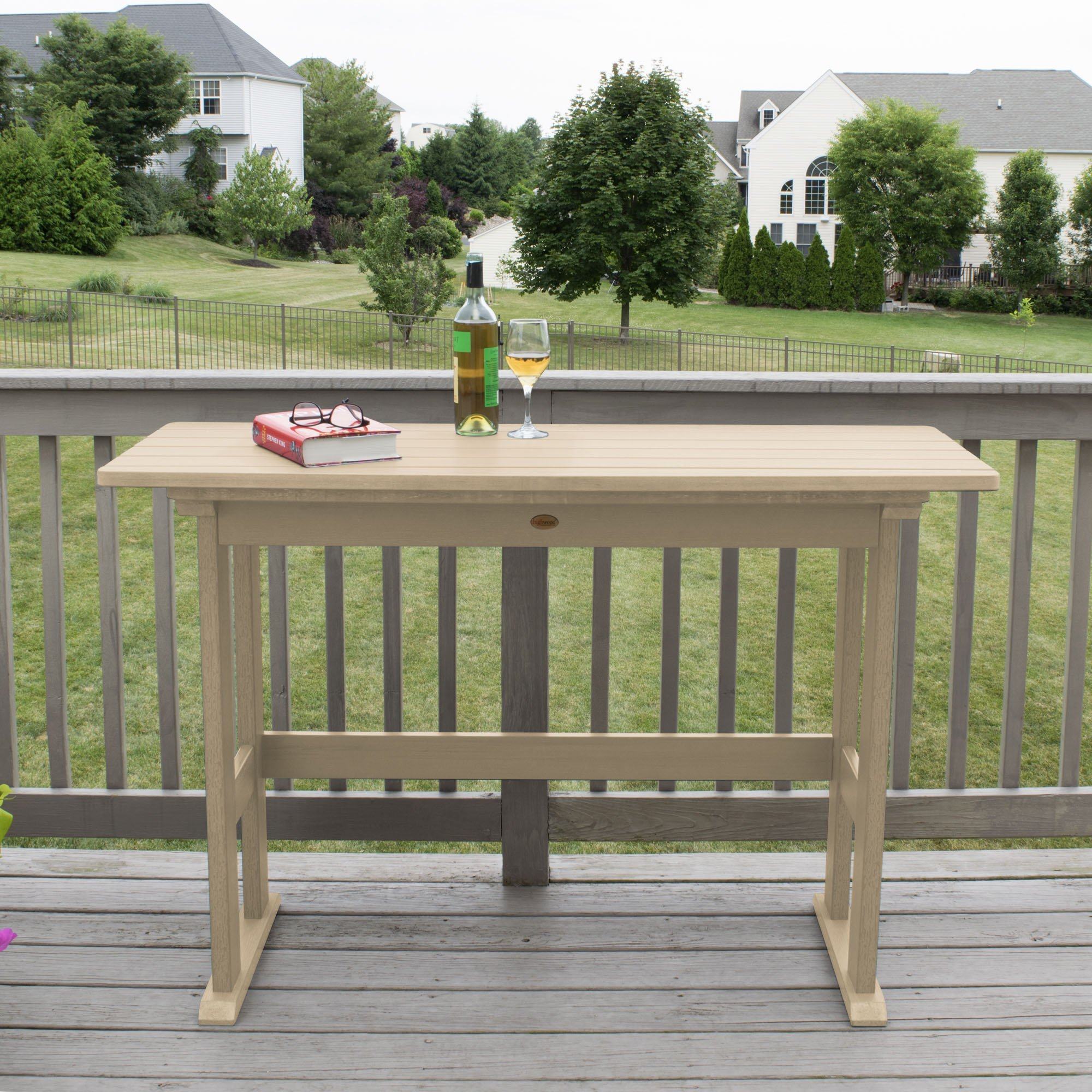 Refurbished Lehigh Counter Height Balcony Table - Outdoor Bistro Set for Small Spaces, Patio, Deck & Apartment Use