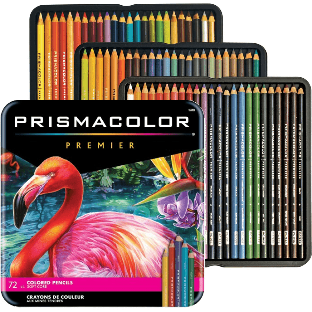 72 Prismacolor Premier Colored Pencils Set - Soft Core Artist Quality for Drawing, Sketching & Coloring - Perfect for Professional Artists, Students & Adult Coloring Books
