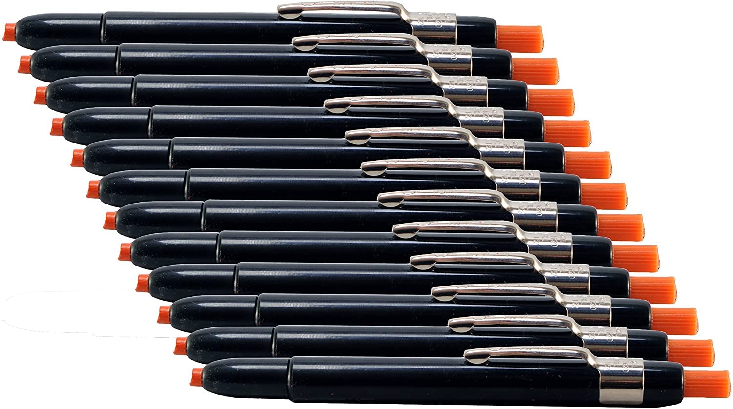 Listo 1620 Orange Marking Pencils - Box of 12, Grease Pencils, China Markers, Wax Pencils for Industrial & Construction Marking, Woodworking, Glass & Metal Labeling (Color: Orange)