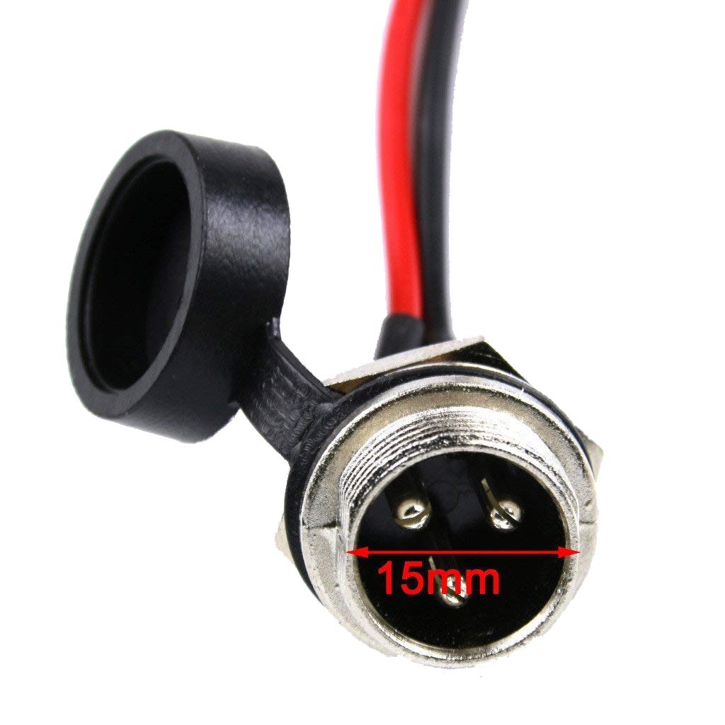 3 Pin Connector Jack Socket for Razor Electric Scooter Battery Charger - Replacement Power Plug for E-Scooter, Hoverboard & Electric Bike Charging Port Repair