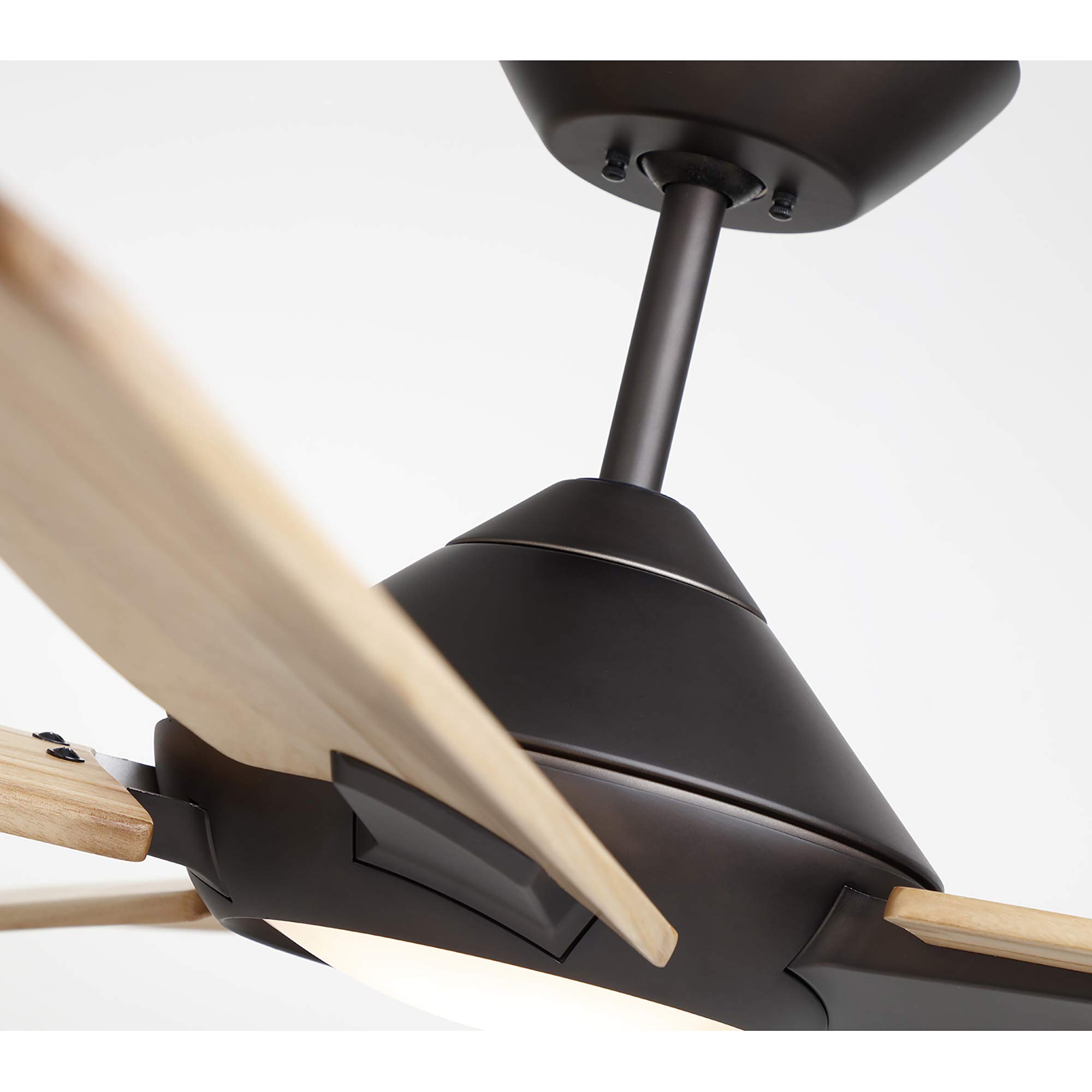 Dorian Eco 60 Inch Ceiling Fan with Light - Dimmable LED Fixture & Premium DC Motor - 6-Speed Wall Control - Natural Solid Wood Blades - Oil Rubbed Bronze Finish - Perfect for Living Room, Bedroom, or Outdoor Covered Patio