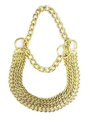 RvPaws 3-Layer Durable Dog Choke Chain Collar - 24 Inch Golden Training Collar for Large Dogs | Perfect for Obedience Training, Walking & Behavior Correction