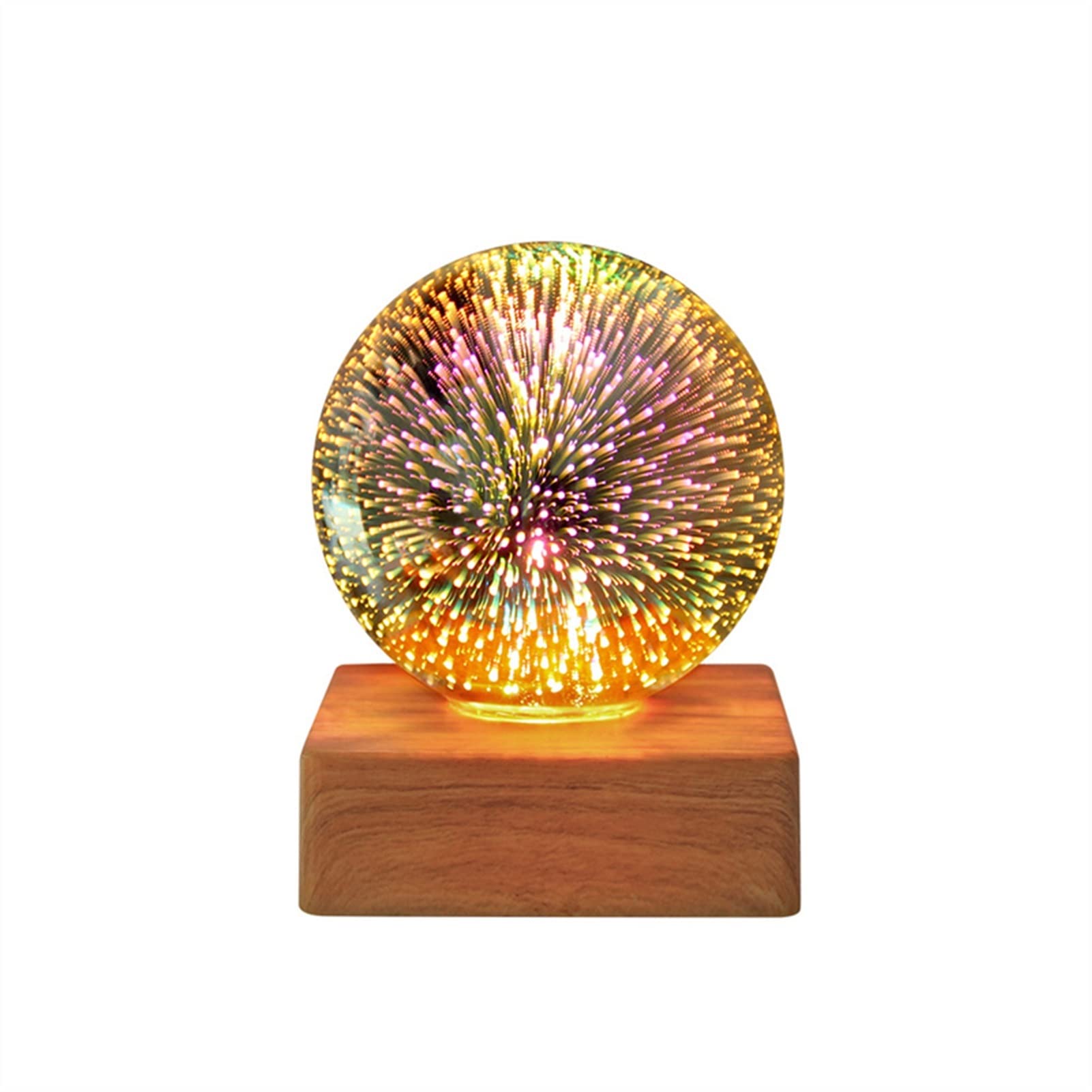 3D Starry Sky Night Light - USB Plug-in LED Bedside Table Lamp with Colorful Firework Effects for Bedroom, Living Room & Nursery | Romantic Atmosphere Light for Relaxation, Sleep Aid & Home Decor