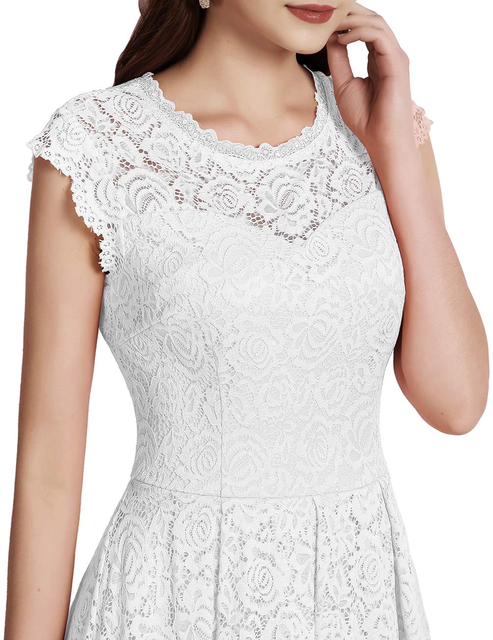 Elegant Floral Lace A-Line Prom Dress for Women - Perfect for Graduation, Cocktail Parties & Wedding Guest Occasions | Formal Evening Gown for Special Events