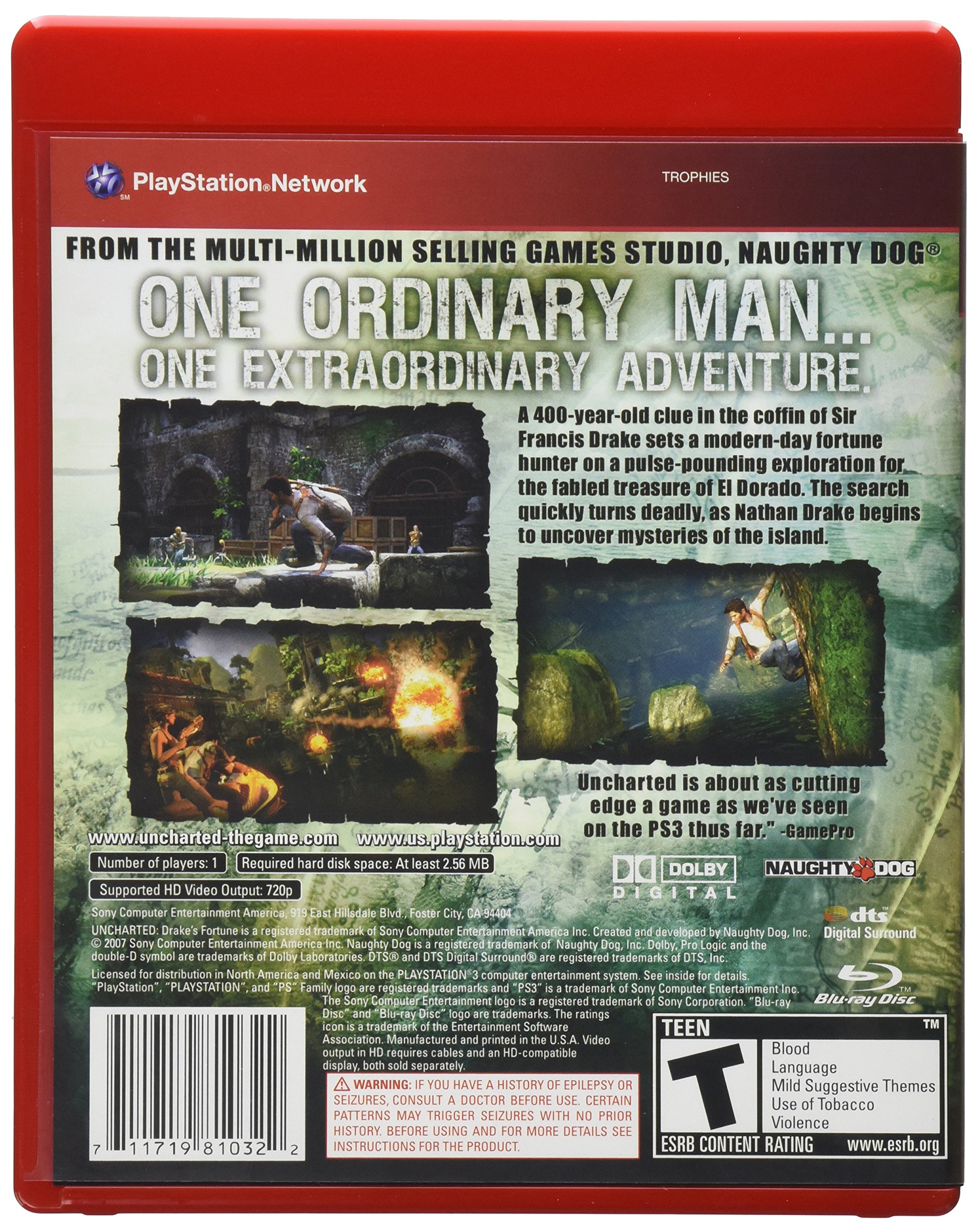 Uncharted: Drake's Fortune - PS3 Game | Action-Adventure Video Game for PlayStation 3 | Perfect for Solo Gaming & Collector's Edition Fans