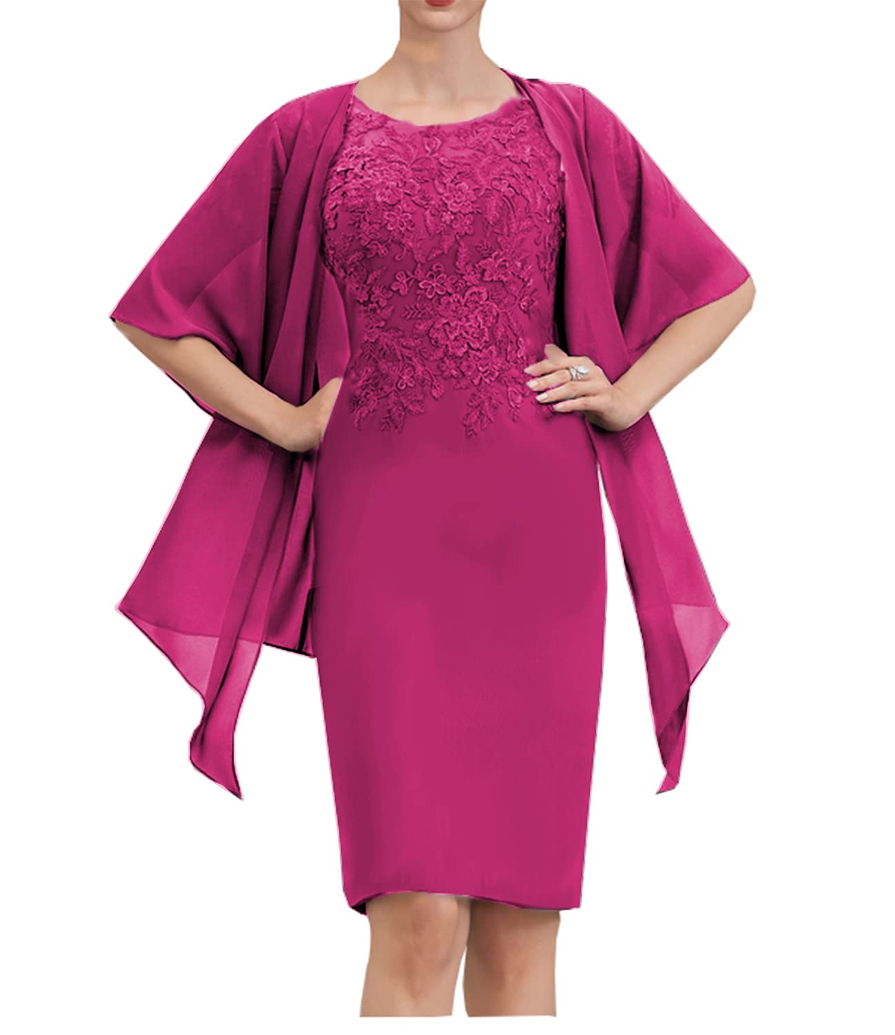 Elegant Mother of The Bride Dresses 2-Piece Set with Lace Jacket - Formal Evening Mermaid Gown for Wedding Guests - Perfect for Church Ceremonies, Receptions & Special Occasions
