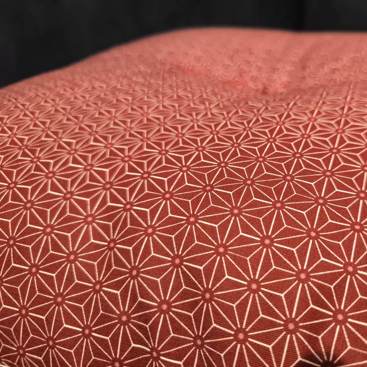 Ikeura Asanoha Zabuton - Traditional Japanese Floor Cushion 55x59cm - Meditation, Yoga & Tatami Mat Seating Accessory