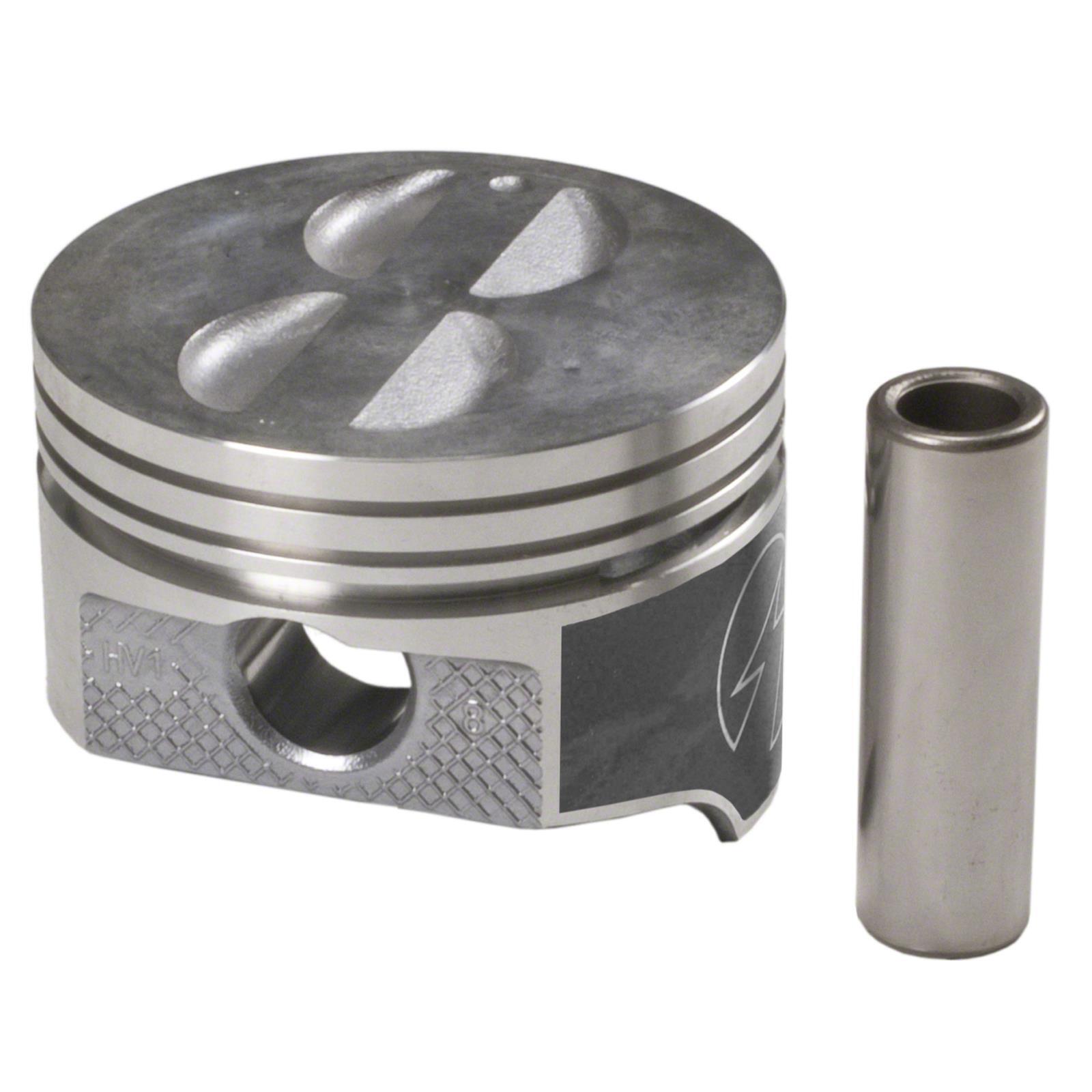 SPEED PRO Hypereutectic Flat Top Pistons Set with CAST Rings - Compatible with Chevy SB 305 5.0L 040 - High Performance Engine Upgrade for Racing & Street Use
