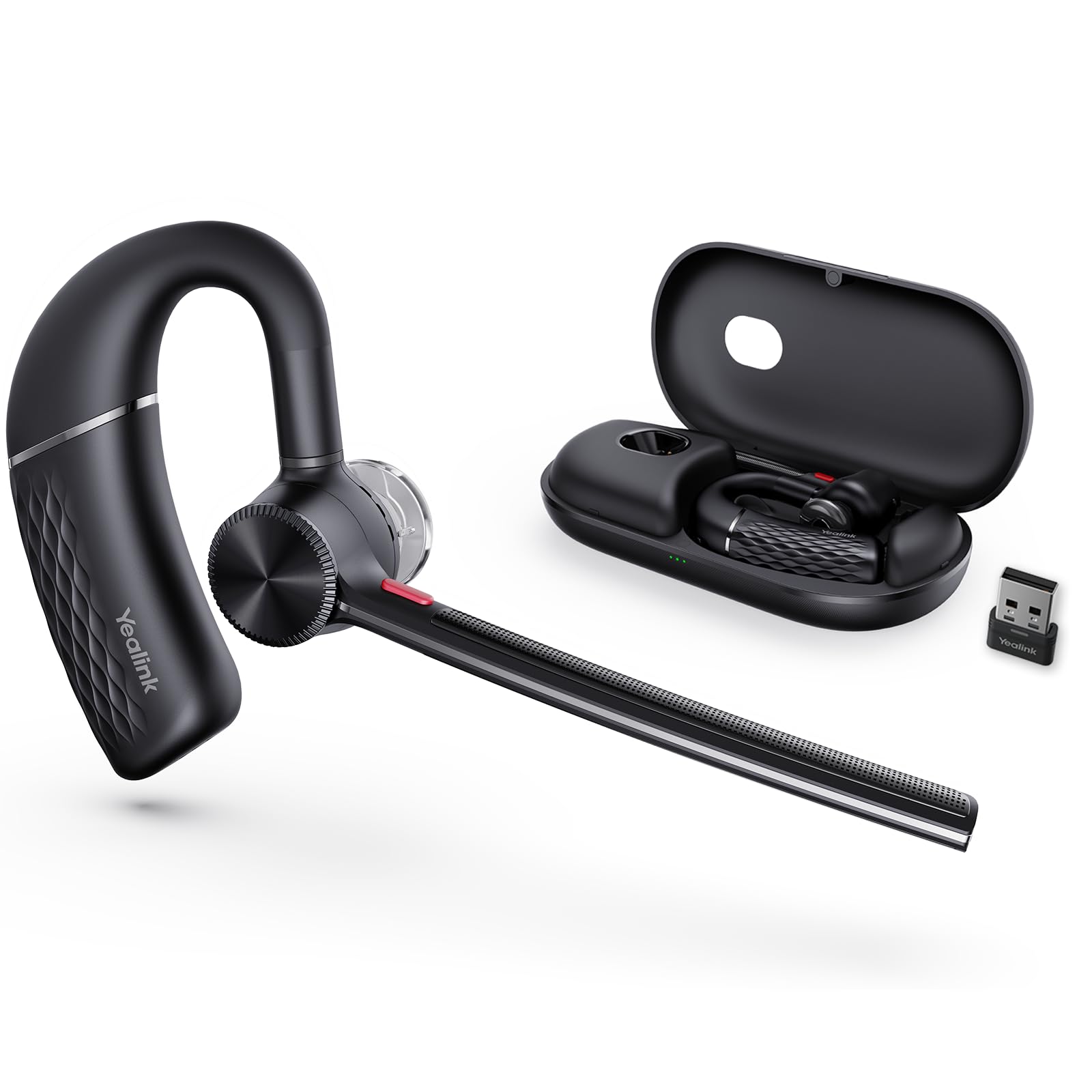 Yealink BH71 Pro Bluetooth Headset with USB Dongle - Teams Certified Wireless Headset with 4 Noise Cancelling Mics for Computer, Laptop, Office & Truck Drivers | Perfect for Business Calls, Remote Work & Online Meetings