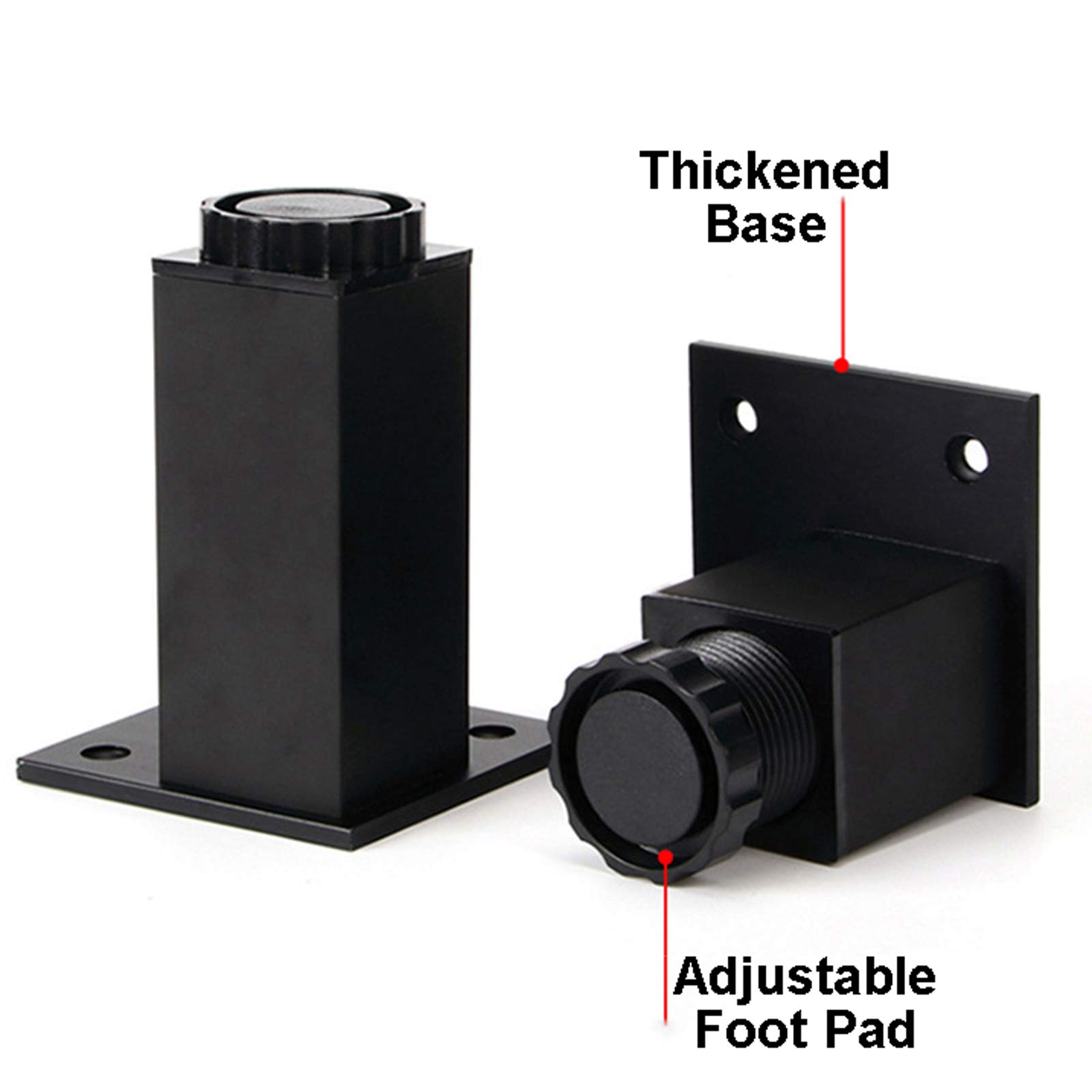14 Inch Adjustable Metal Sofa Support Feet - Heavy Duty Replacement Table Legs for Coffee Tables, Chairs & Nightstands - Perfect for Home Office & Living Room Furniture Upgrades