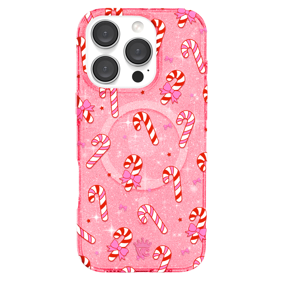 Pink Peppermint Princess iPhone Case - Cute Floral Design Protective Cover for iPhone 13/14/15 - Perfect for Girls, Teens & Women - Great Gift for Birthday, Christmas & Everyday Use