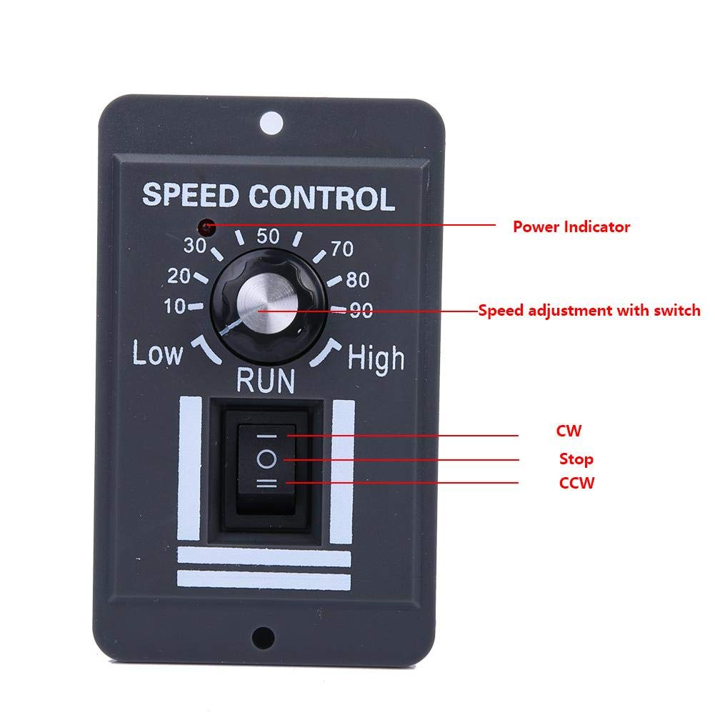 12V-60V 10A DC Motor Speed Controller with Switch - for DIY & Industrial Use