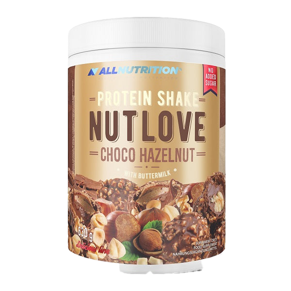 Allnutrition Nutlove Protein Shake - Chocolate Hazelnut Flavor, 630g | High Protein Meal Replacement for Weight Loss & Muscle Recovery | Perfect for Post-Workout, Breakfast or Healthy Snacking