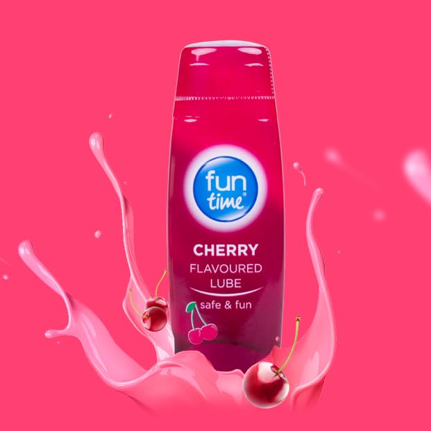 Cherry Flavored Edible Water-Based Sex Lube - 75ml Pleasure Gel for Couples, Intimacy & Sensual Massage - Fun Play Time Lubricant for Enhanced Pleasure & Comfort