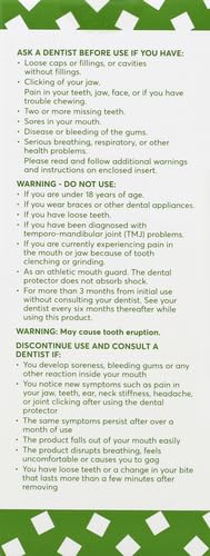 Plackers Grind No More Night Guard - BPA Free Disposable Teeth Grinding Protector for Nighttime Use, Ready-to-Wear Comfort, One Size Fits All (10 Count) - Stop Teeth Clenching & Improve Sleep Quality