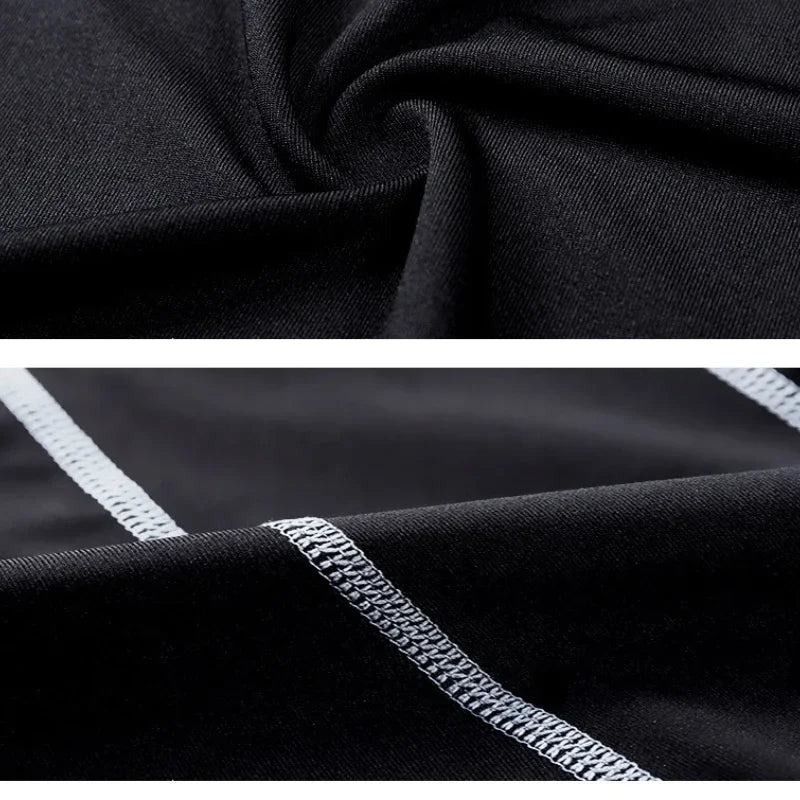 Men's Winter Thermal Fleece Gym Sets - Elastic Running & Fitness Outfit with Tight Exercise Top + Long Johns Base Layer Leggings for Cold Weather Workouts & Outdoor Sports