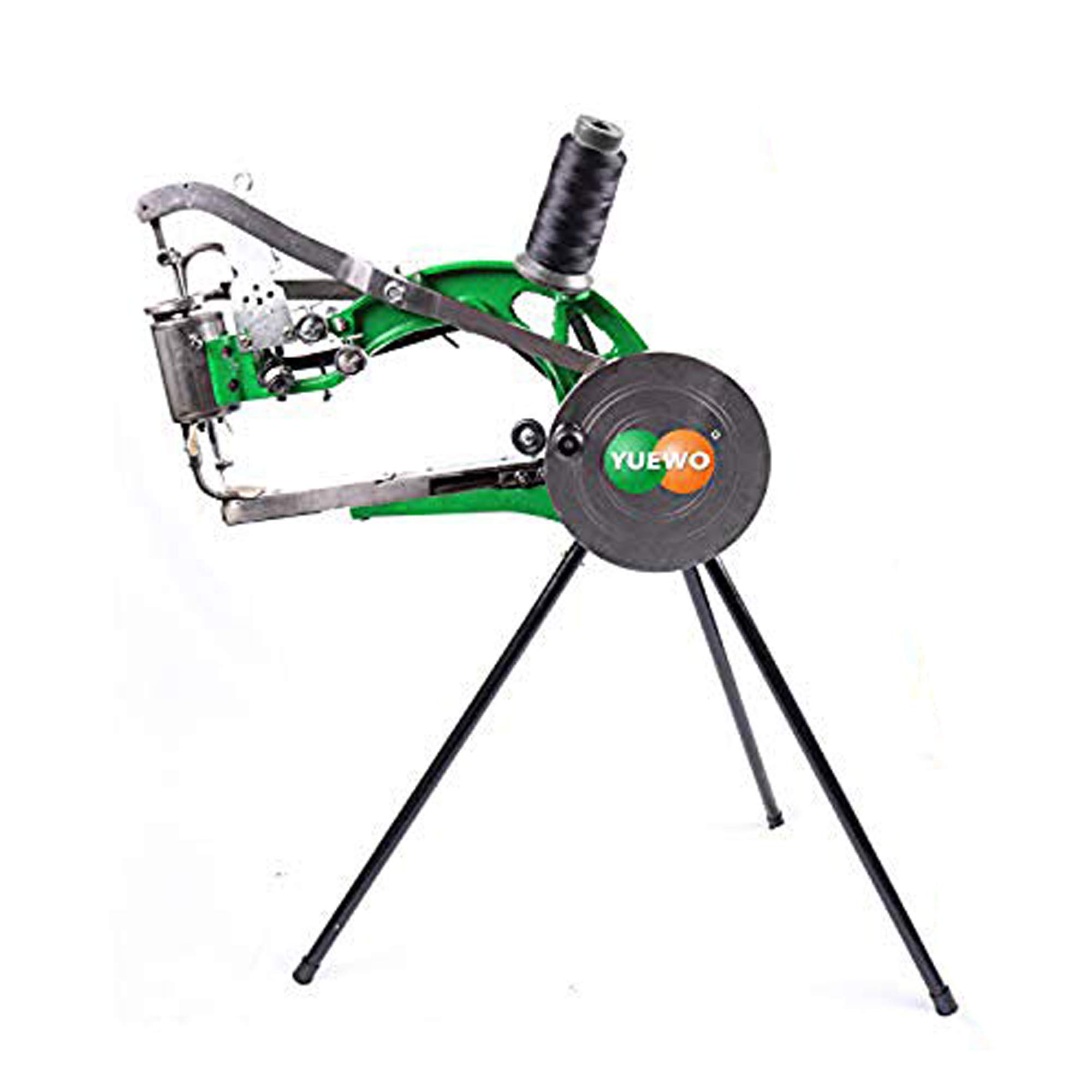 YUEWO DIY Cobbler Sewing Machine for Shoe Repair - Manual Leather Stitcher with Cotton Nylon Thread (Green) - Perfect for Home Shoe Mending, Boot Repair & Leather Craft Projects