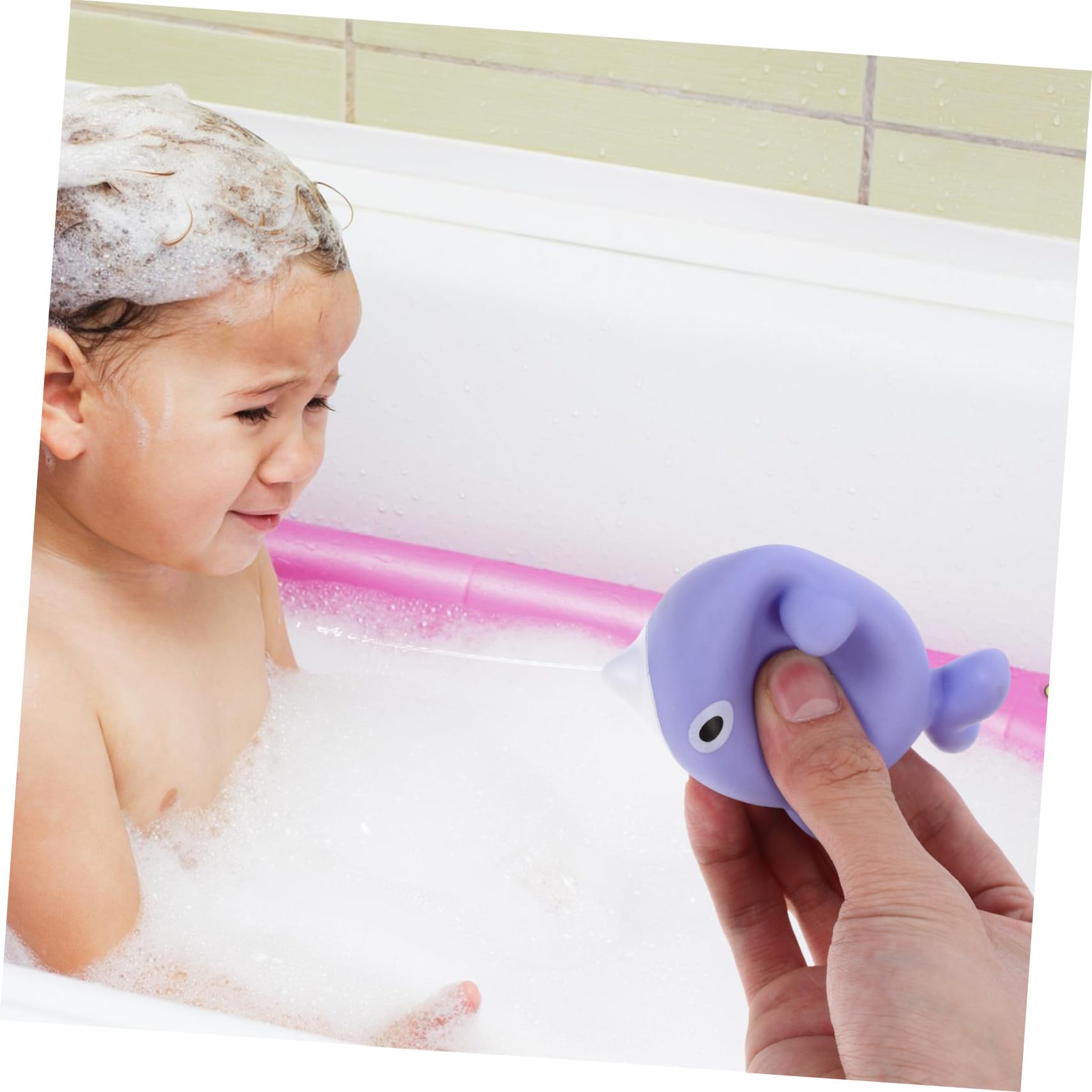 QUMIIRITY 3-Piece Bath Toys Set - Non-Toxic Floating Bathtub Toys for Toddlers & Kids - Fun Shower Water Play Toys for Baby Bath Time & Pool Party (EVA Foam)