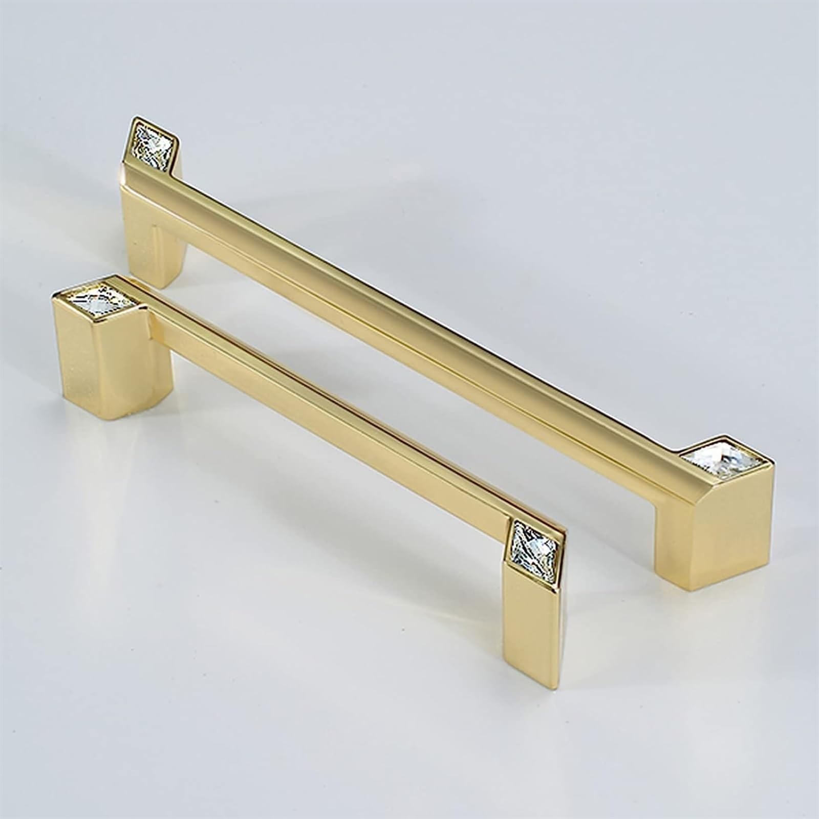 Modern Crystal Diamond Cabinet Knobs & Drawer Pulls - 2PCs Solid Zinc Alloy Handles for Kitchen Cabinets, Wardrobes, Cupboards - Includes Screws (Color Options) - Perfect for Home Renovation & Furniture Upgrade