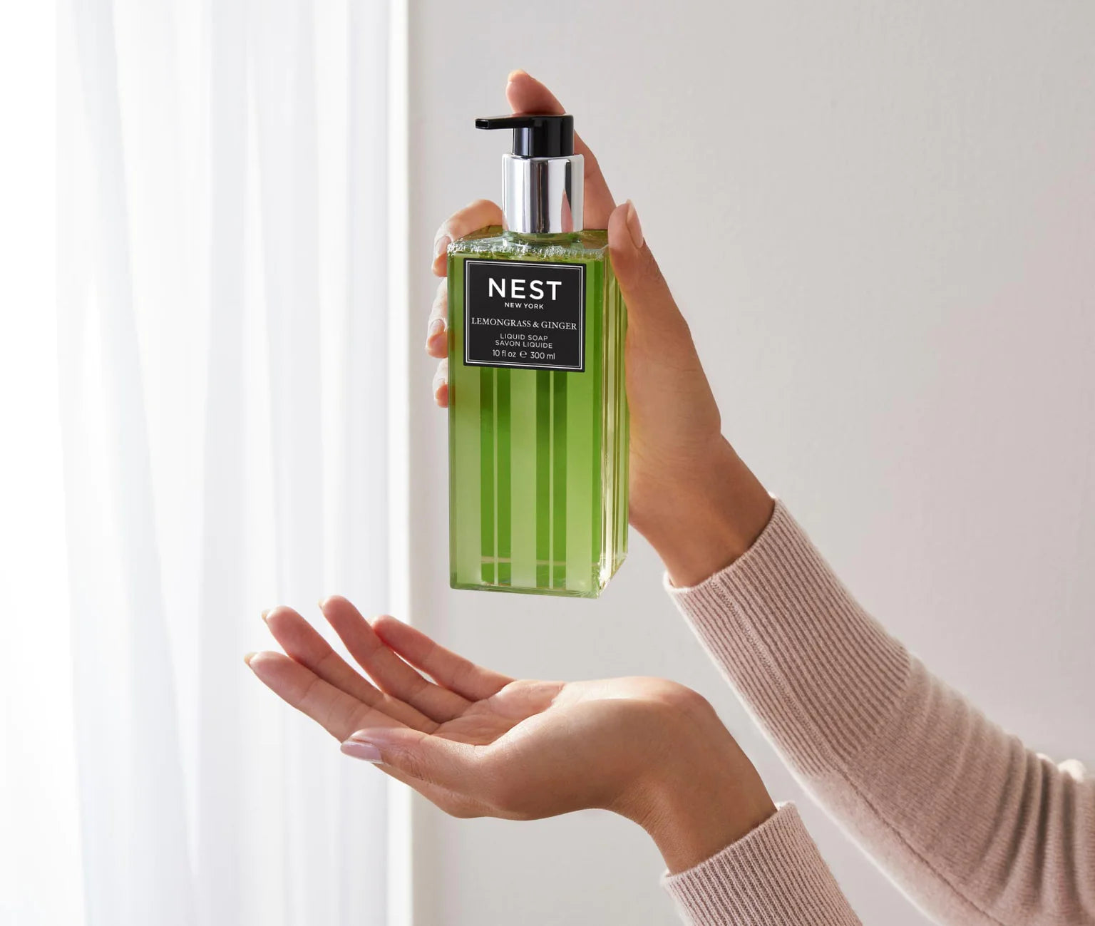 Nest Lemongrass & Ginger Liquid Soap | Refreshing Hand & Body Wash | Perfect for Bathroom, Kitchen & Travel Use