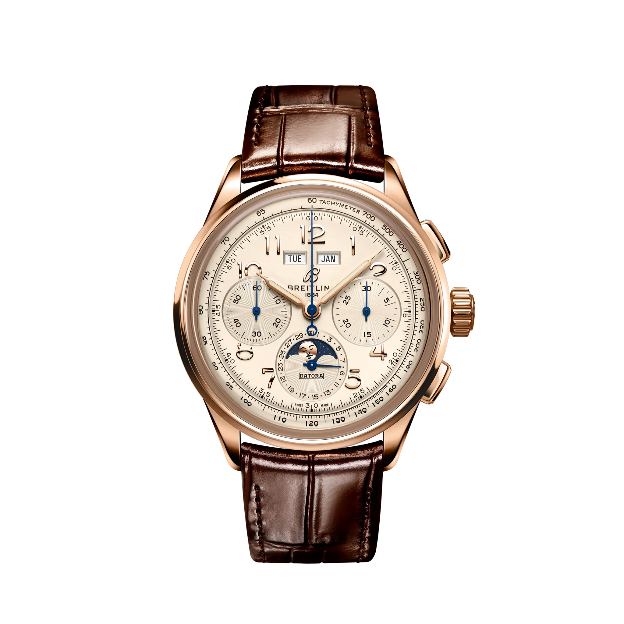 Breitling Premier B25 Datora 42mm 18K Rose Gold Men's Luxury Chronograph Watch - Perfect for Business, Formal Events & Collectors