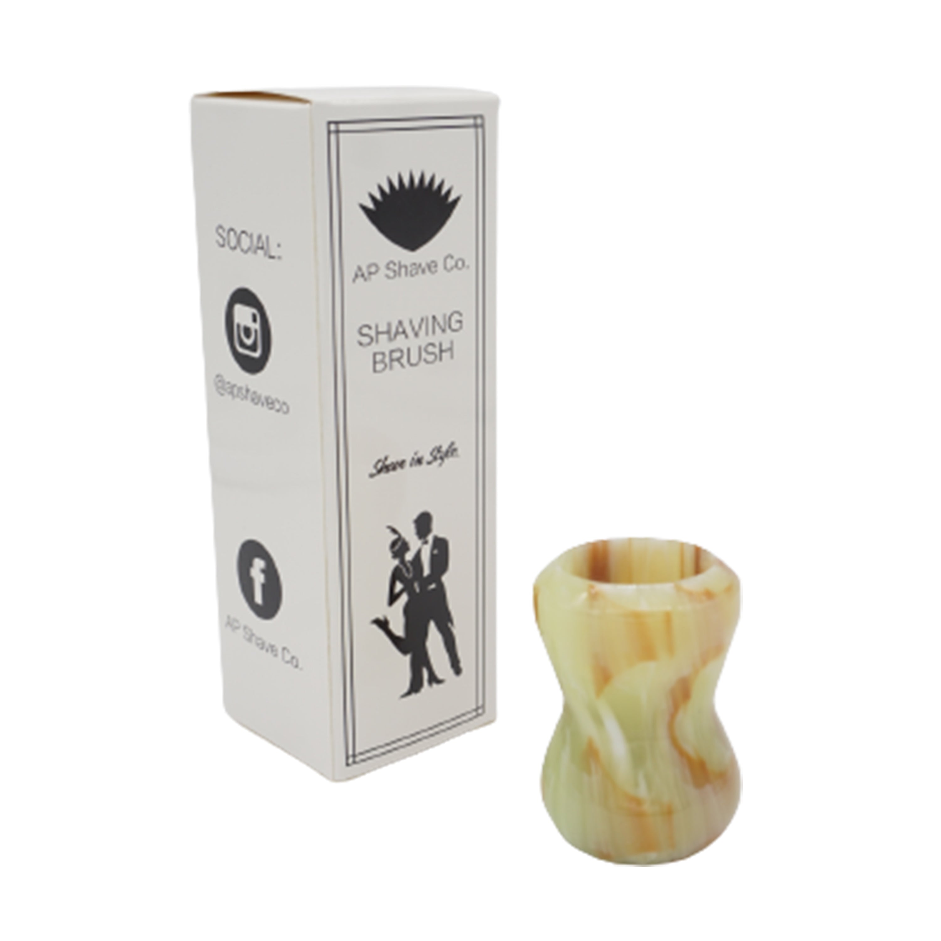 Premium Jade Handcrafted Shaving Brush Handle for Men - Fits 24mm & 26mm Knots - Luxury Wet Shaving & Grooming Essential for Traditional Razors
