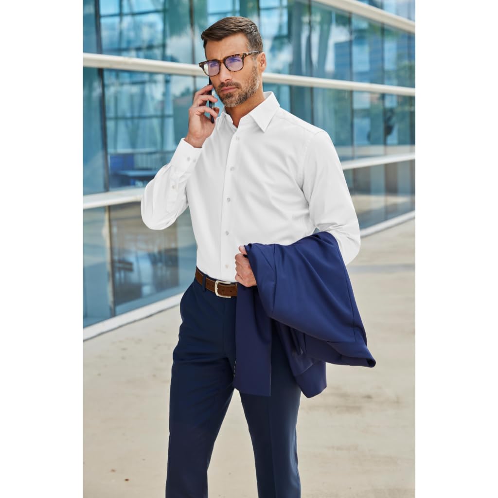 David Donahue Men's French Terry Sweatshirt | Premium Cotton Blend Pullover for Casual Wear & Lounge | Perfect for Everyday Comfort & Relaxation