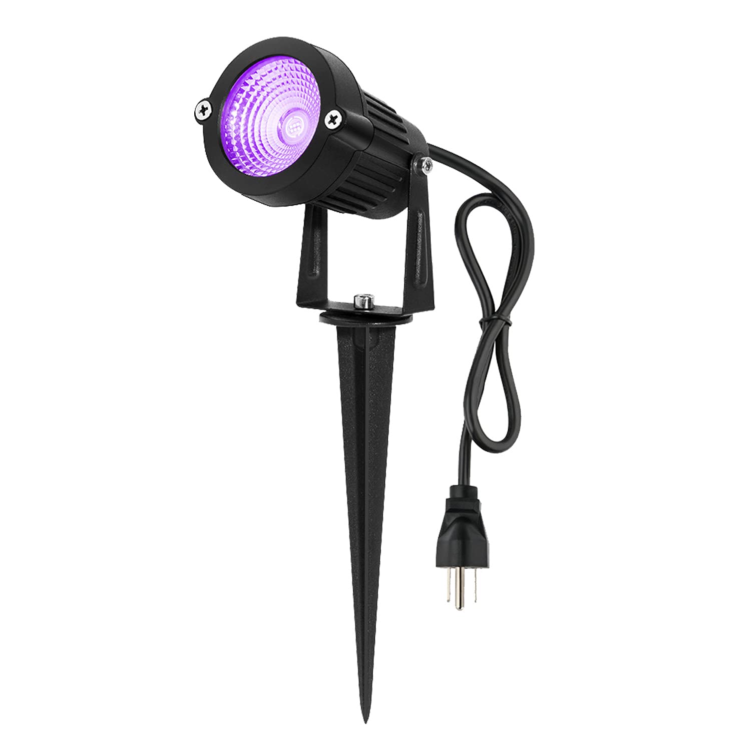 **Waterproof UV LED Blacklight Landscape Lights for Halloween - Outdoor Plug-in Black Light Spotlight with Spike Stand for Pathway, Garden, Yard, Lawn - Perfect for Halloween Decorations & Party Lighting**