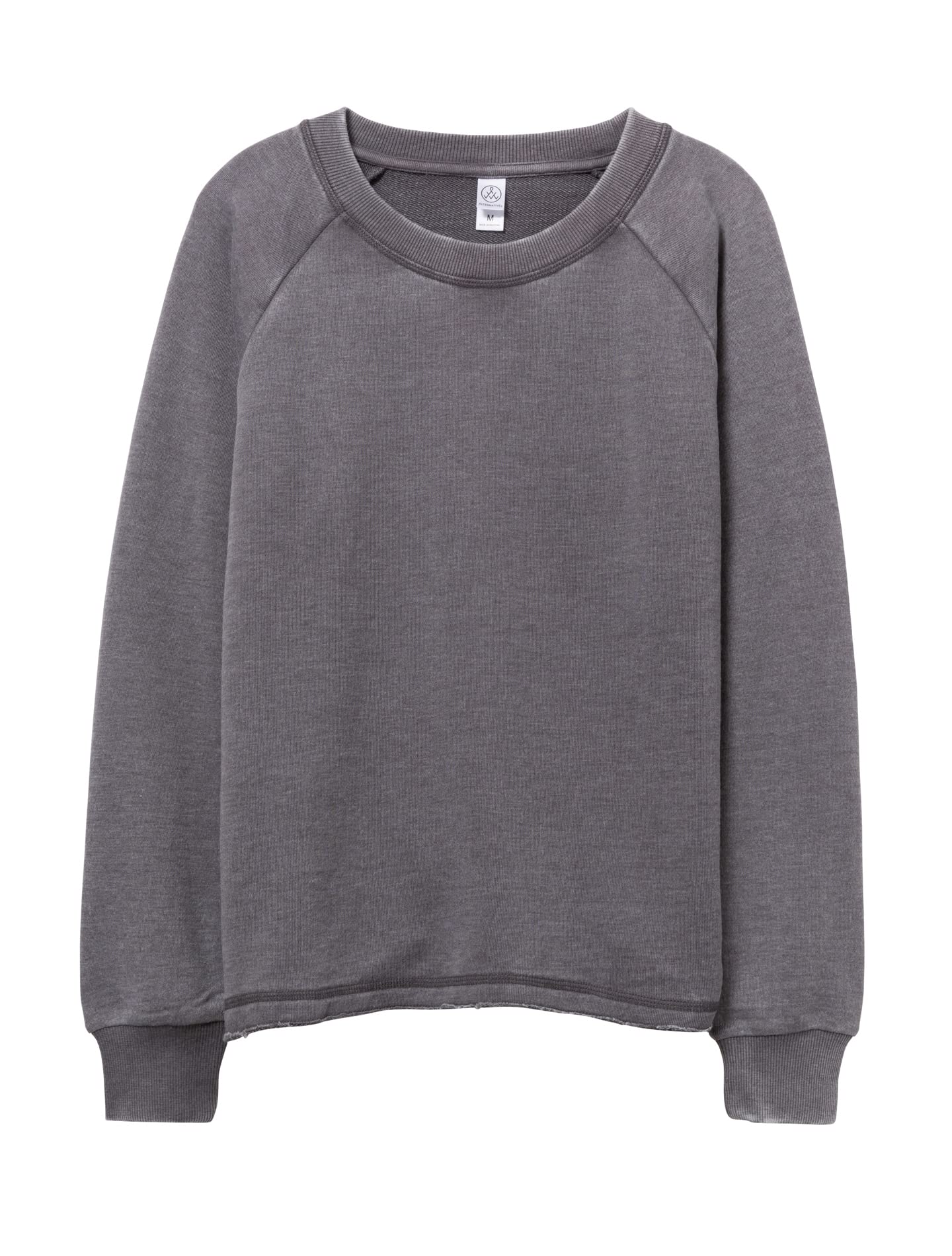 Vintage Mineral Wash French Terry Women's Sweatshirt - Soft Loose Fit Crewneck Pullover for Casual Wear, Lazy Days & Cozy Outfits
