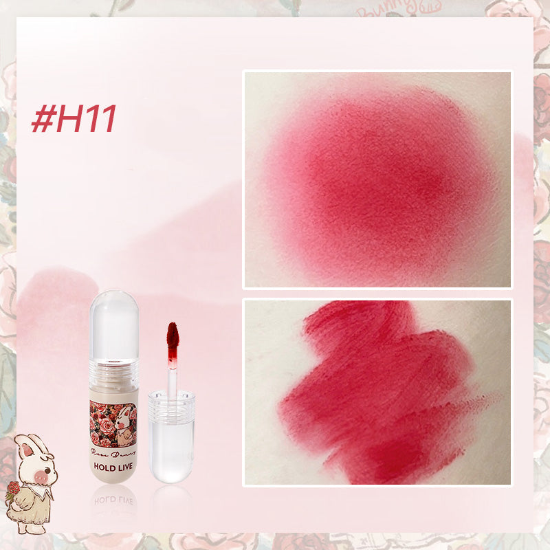 HOLD LIVE Bunny Garden Velvet Lip Cream - Long Lasting Matte Liquid Lipstick, Hydrating Non-Drying, Vegan & Cruelty Free - Perfect for Daily Wear, Parties & Special Occasions