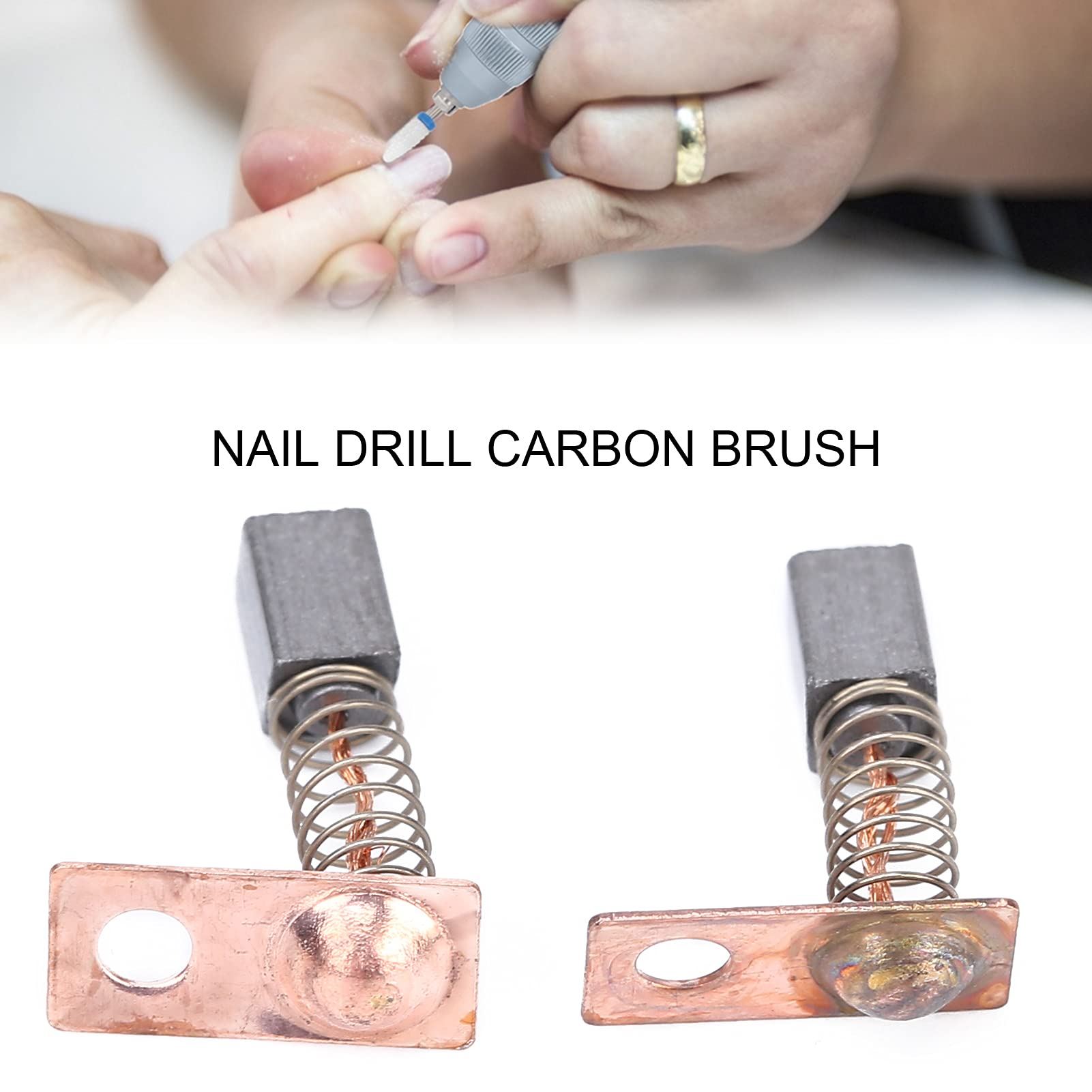 Professional Carbon Steel Nail Drill Handpiece - Durable Manicure Tool with Carbon Brush for Home & Salon Use | Perfect for Nail Art, Acrylics & Gel Extensions
