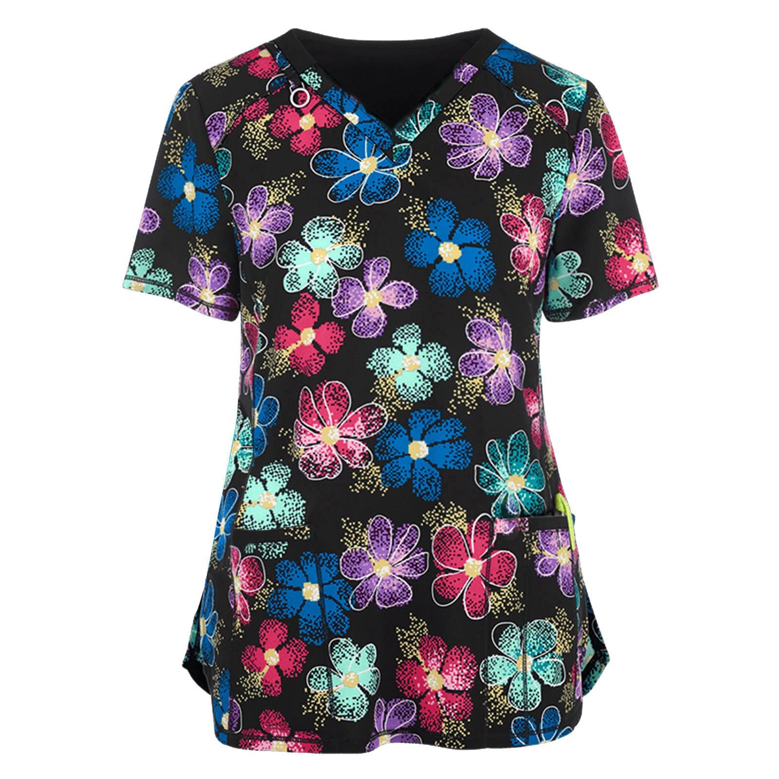 Plus Size Women's Scrubs - Classic Comfortable & Loose Fit Scrub Tops for Nurses, Doctors & Healthcare Professionals | Ideal for Long Shifts & Hospital Work