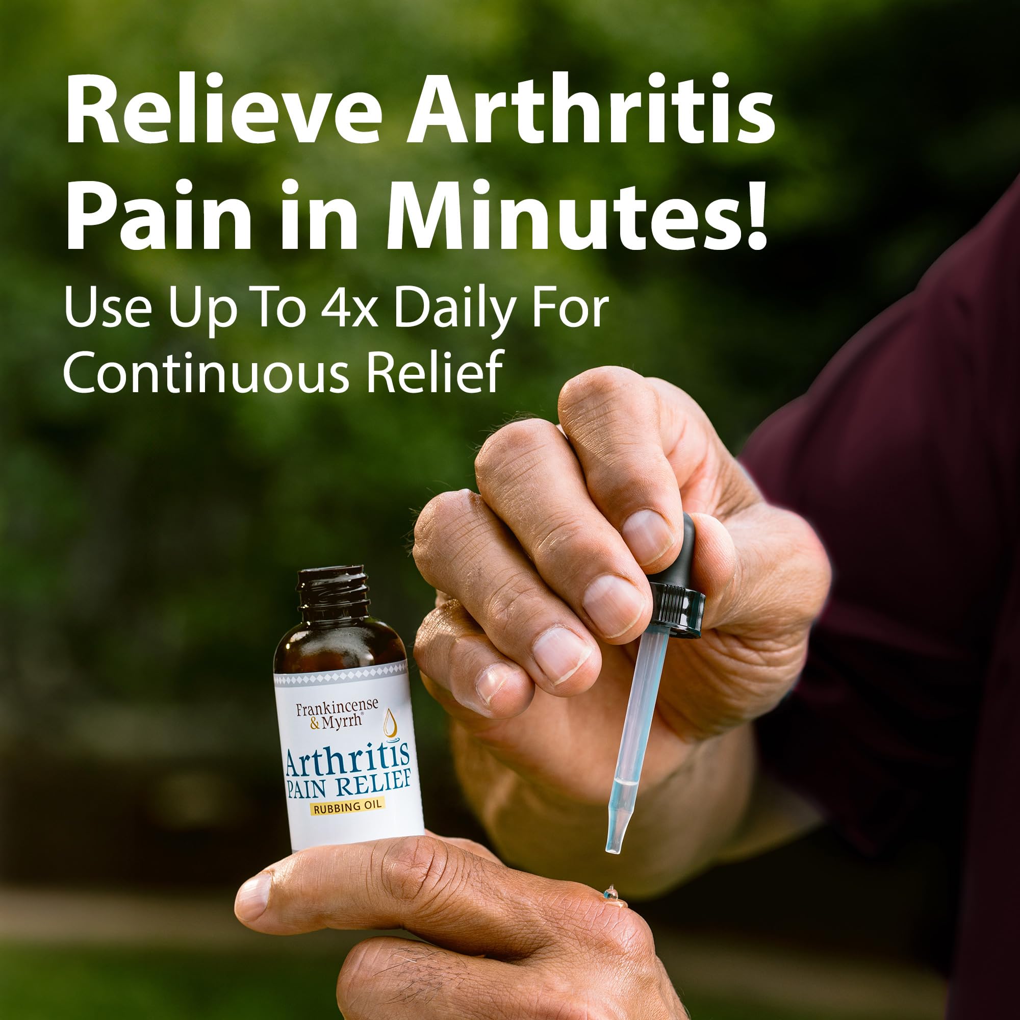 Frankincense & Myrrh Essential Oil for Arthritis Pain Relief - Natural Joint & Muscle Rub for Sciatica, Back, Neck, Hands, Knees & Shoulders - 2 fl.oz Therapeutic Massage Oil - Perfect for Post-Workout Recovery & Daily Pain Management
