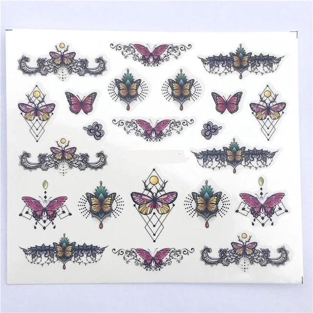 1 Sheet Assorted Nail Art Stickers - Water Transfer Nail Decals for DIY Manicure - Perfect for Parties, Weddings & Special Occasions