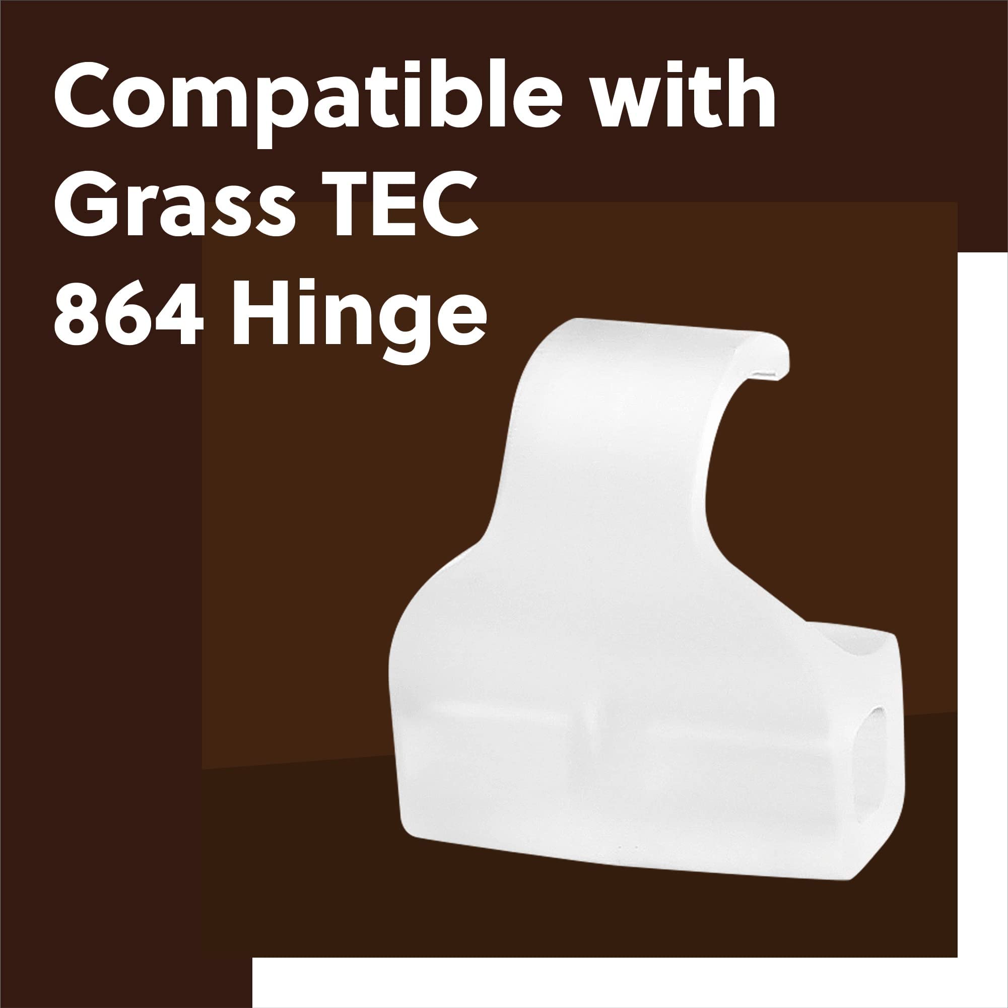 IMPRESA [50 Pack] Heavy Duty Cabinet Restrictor Clips for Grass TEC 864 Hinge - Easy Installation Invisible Kitchen Cabinet Door Restraints for Secure Childproofing & Pet Safety