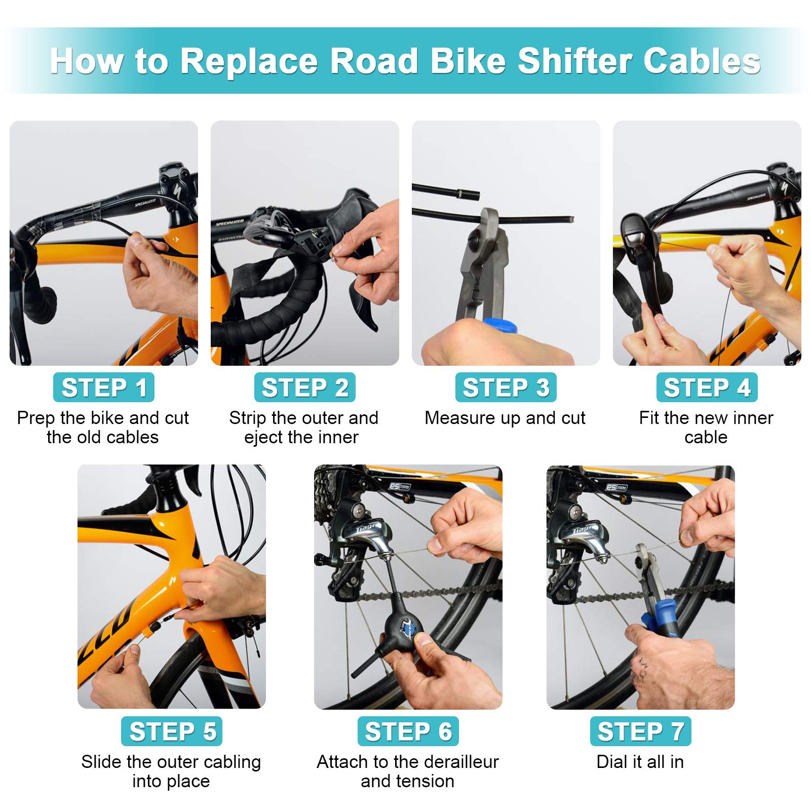 4mm Universal Bike Shifter Cable & Brake Housing - Durable Road & Mountain Bicycle Gear Cable Replacement for Smooth Shifting Performance (Ideal for Cycling, Commuting & Off-Road Adventures)