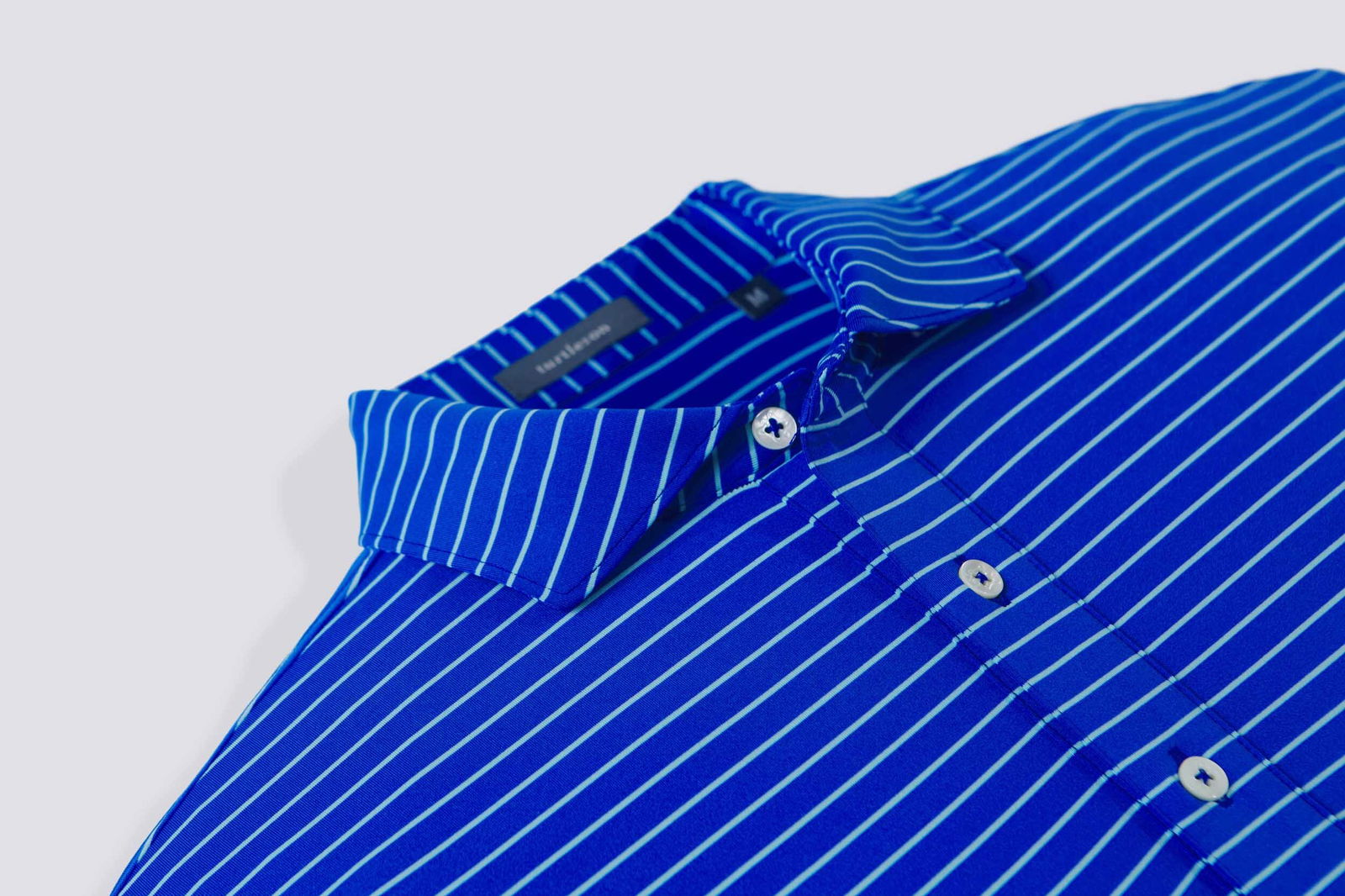 Men's Trey Stripe Performance Polo Shirt - Moisture Wicking, Breathable & Comfortable for Golf, Tennis & Casual Wear