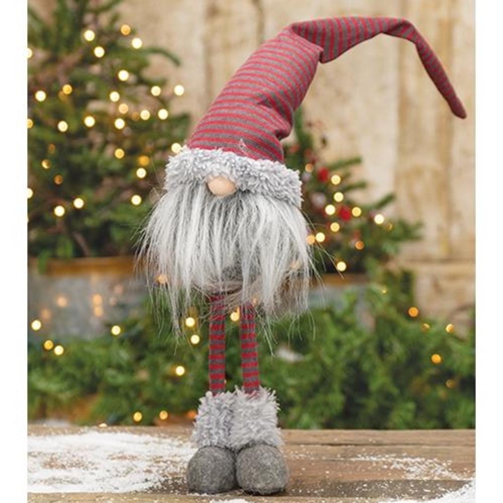 Large Standing Plush Gnome Santa - Christmas Decoration for Home, Yard, and Office - Festive Holiday Gnome Decor for Indoor and Outdoor Use