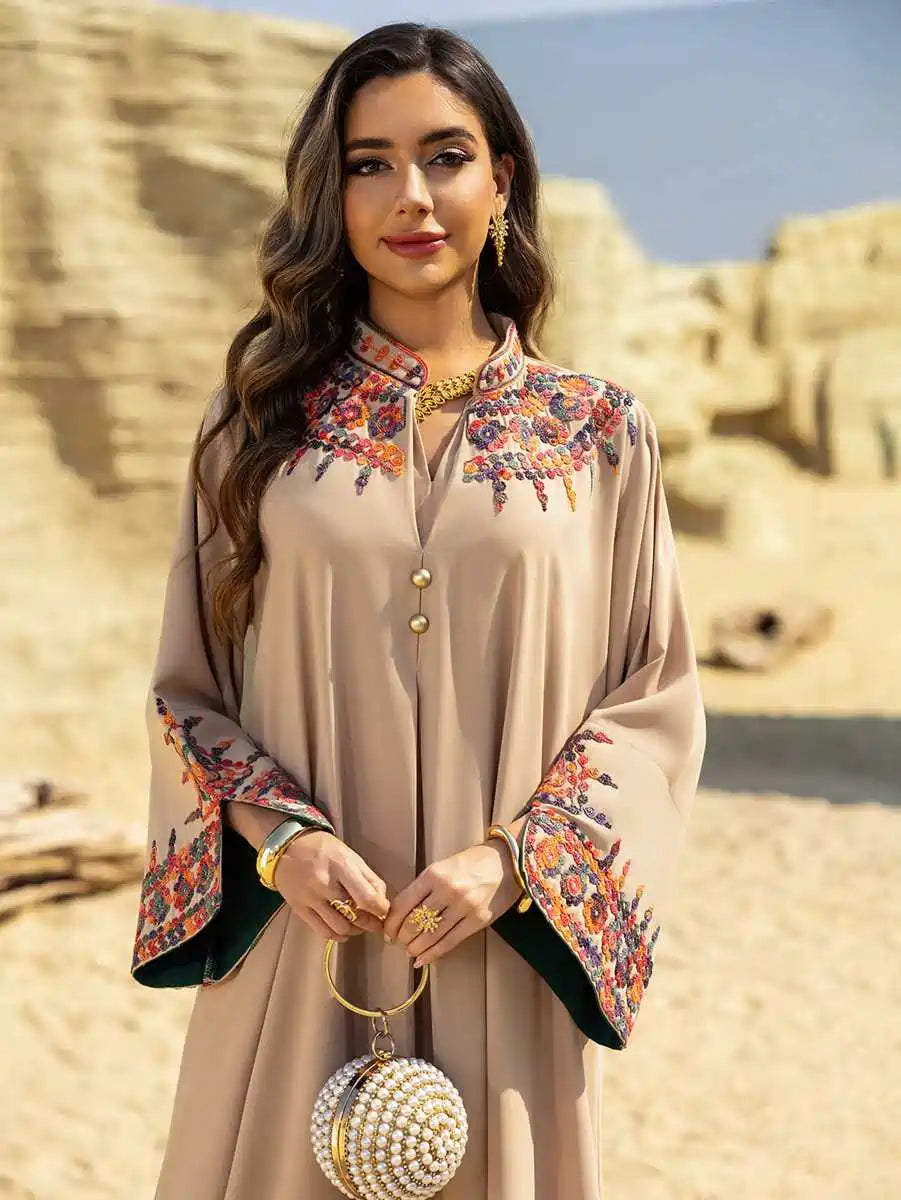 Elegant Embroidered Caftan Dress for Women - Boho Kaftan & Jalabiya for Eid, Wedding, and Special Occasions | Perfect for Parties, Holidays, and Festive Celebrations