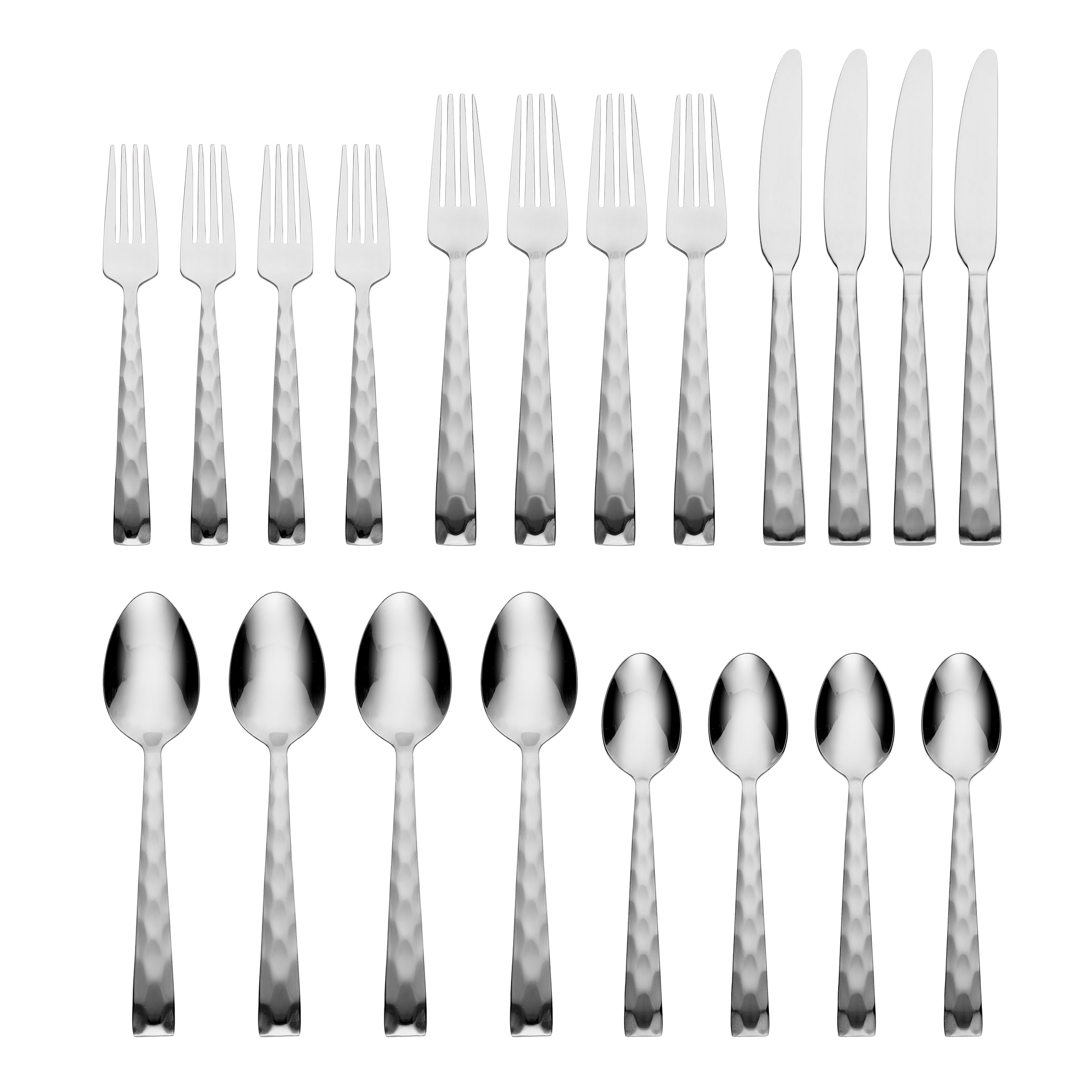 20-Piece Carnival Flatware Set - Stainless Steel Silverware for Parties, Weddings & Everyday Dining - Elegant Cutlery Set for Home & Restaurant Use