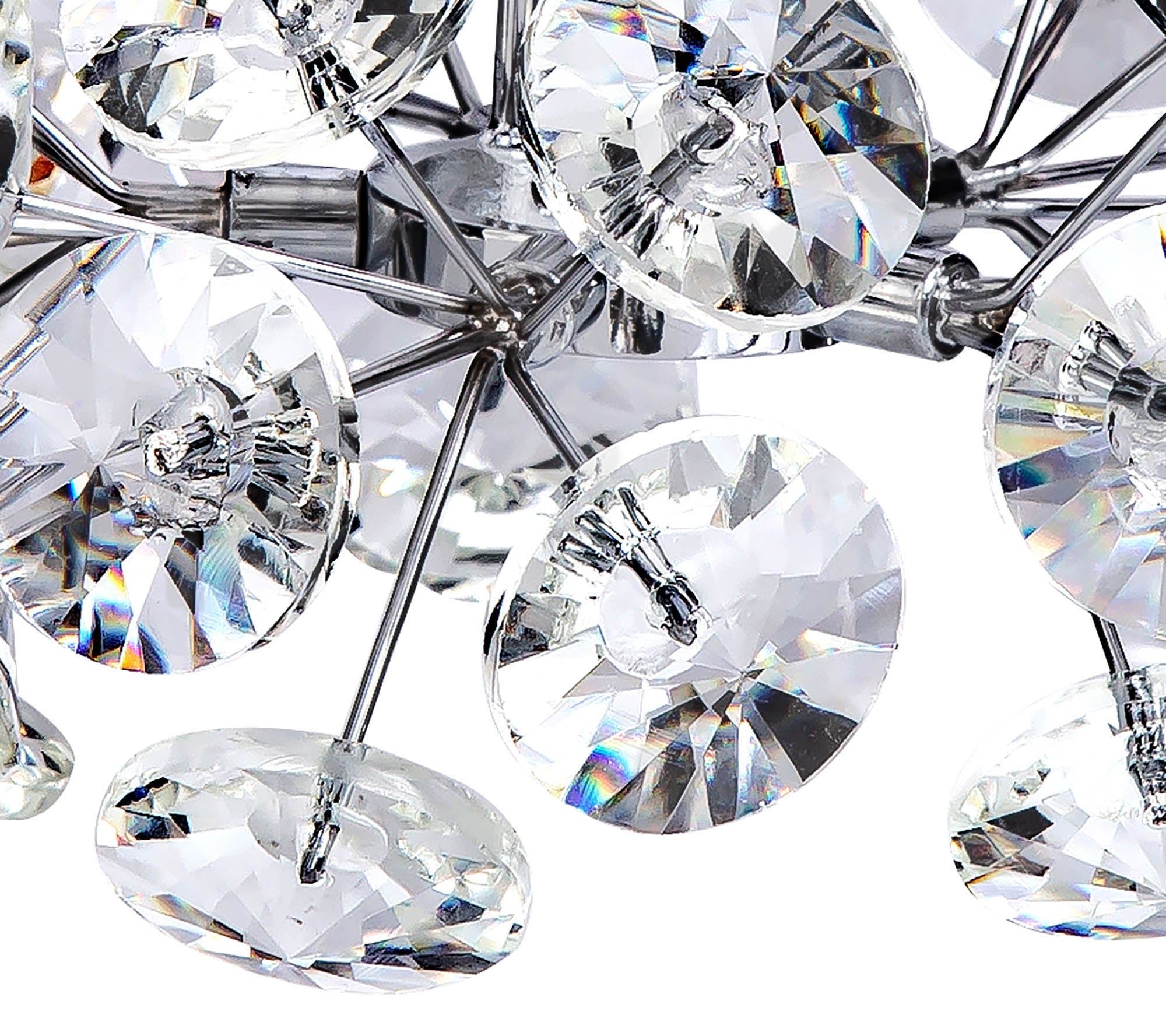 Bellagio Non-Electric G9 Shade Chandelier - French Gold & Crystal or Polished Chrome & Crystal - Perfect for Dining Room, Bedroom, and Living Room Lighting Decor