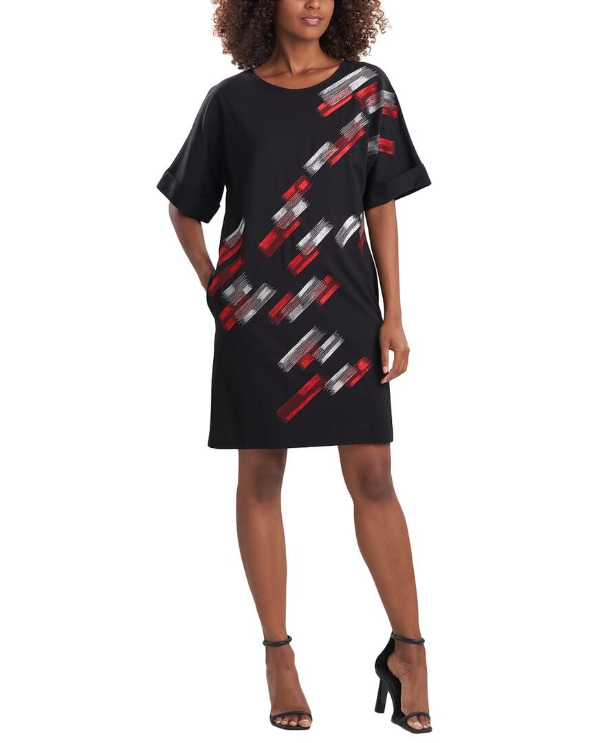 Natori Ponte T-Shirt Dress for Women - Comfortable Stretchy Knit Casual Dress for Everyday Wear | Perfect for Work, Weekend Outings & Travel