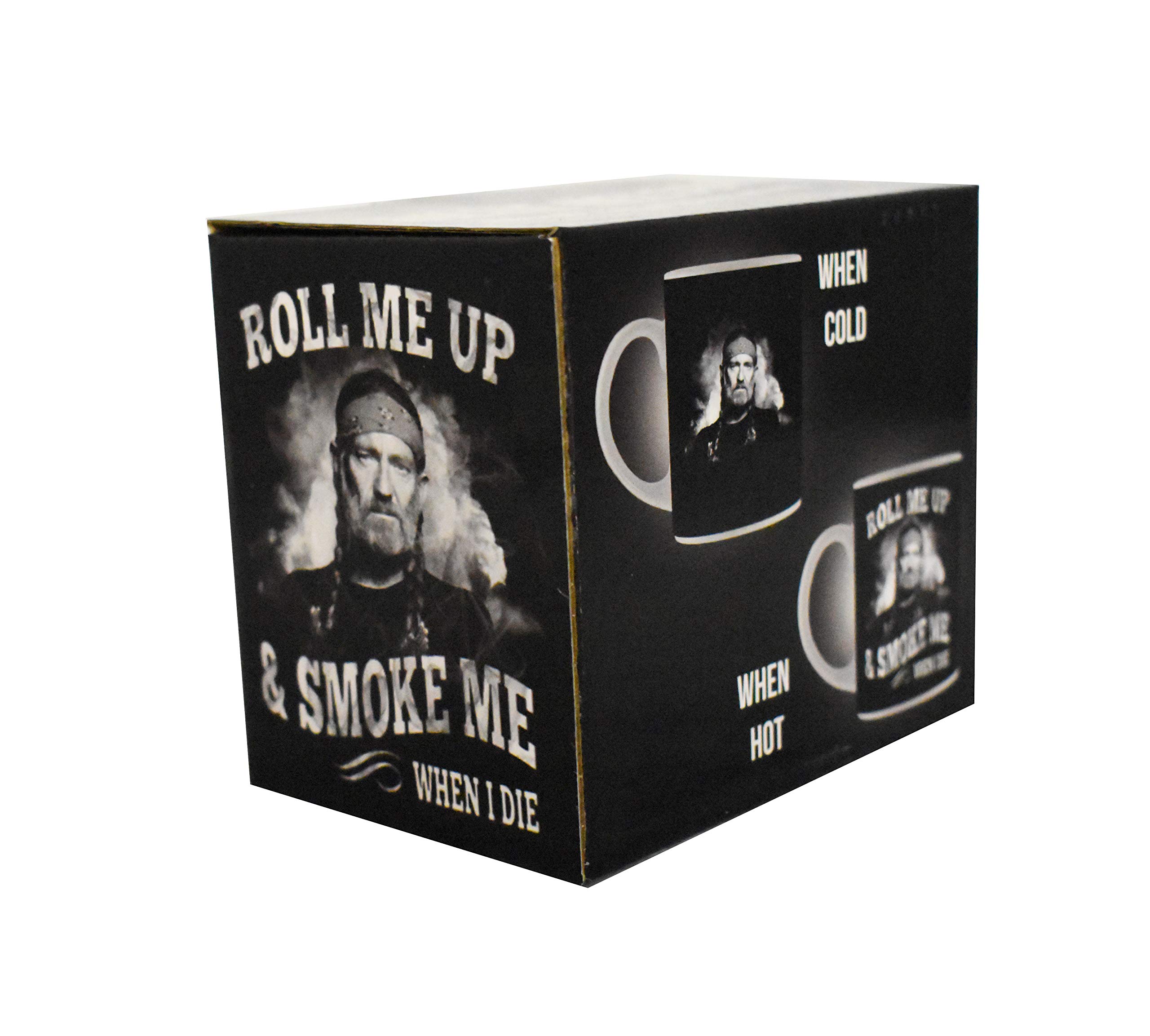 Willie Nelson 12 Oz Color Changing Mug with Heat-Activated Image - Perfect for Coffee, Tea & Gifts for Music Fans