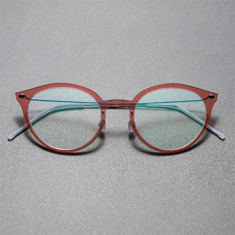 Aimee Women's Full Rim Cat Eye Acetate Titanium Eyeglasses 6548 - Stylish & Lightweight Reading Glasses for Work, Driving & Fashion Accessories
