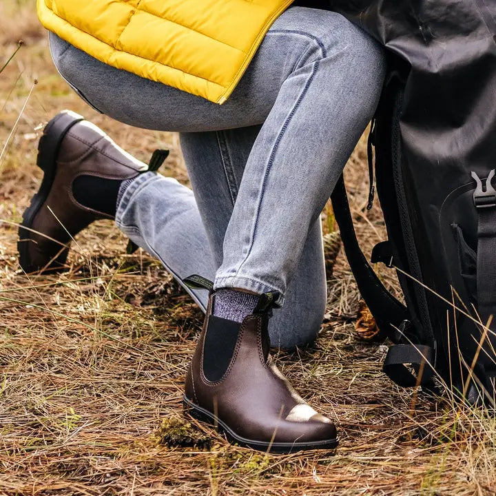 Blundstone 2116 Original Vegan Brown Leather Chelsea Boots - Comfortable & Durable for Men & Women | Perfect for Work, Hiking & Casual Wear